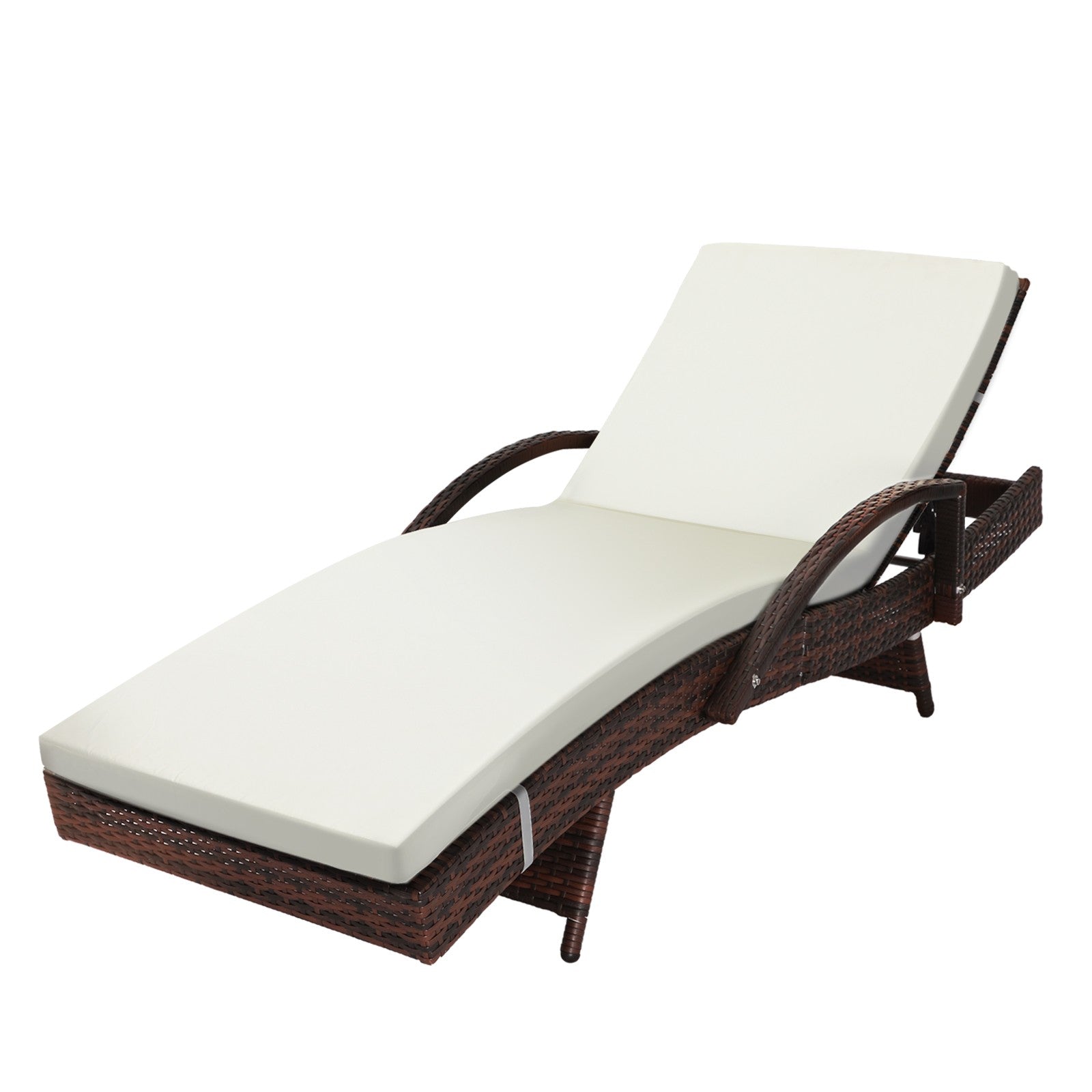 Livsip Sun Lounge Outdoor Wicker Lounger Patio Furniture Rattan Garden Recliners - Sunyee