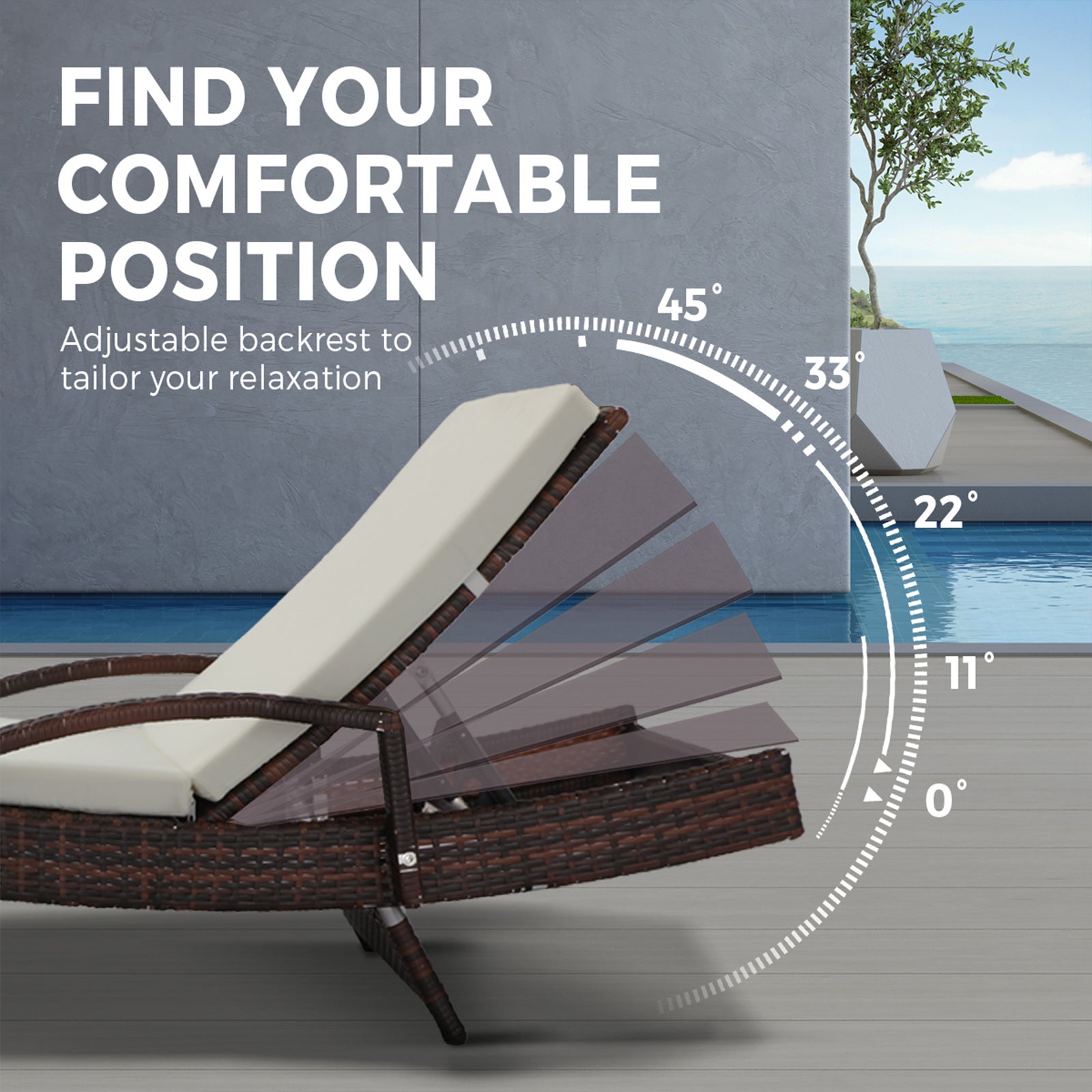 Livsip Outdoor Furniture Sun Lounge Rattan Wicker Lounger Sofa Patio Day Bed 2X - Sunyee