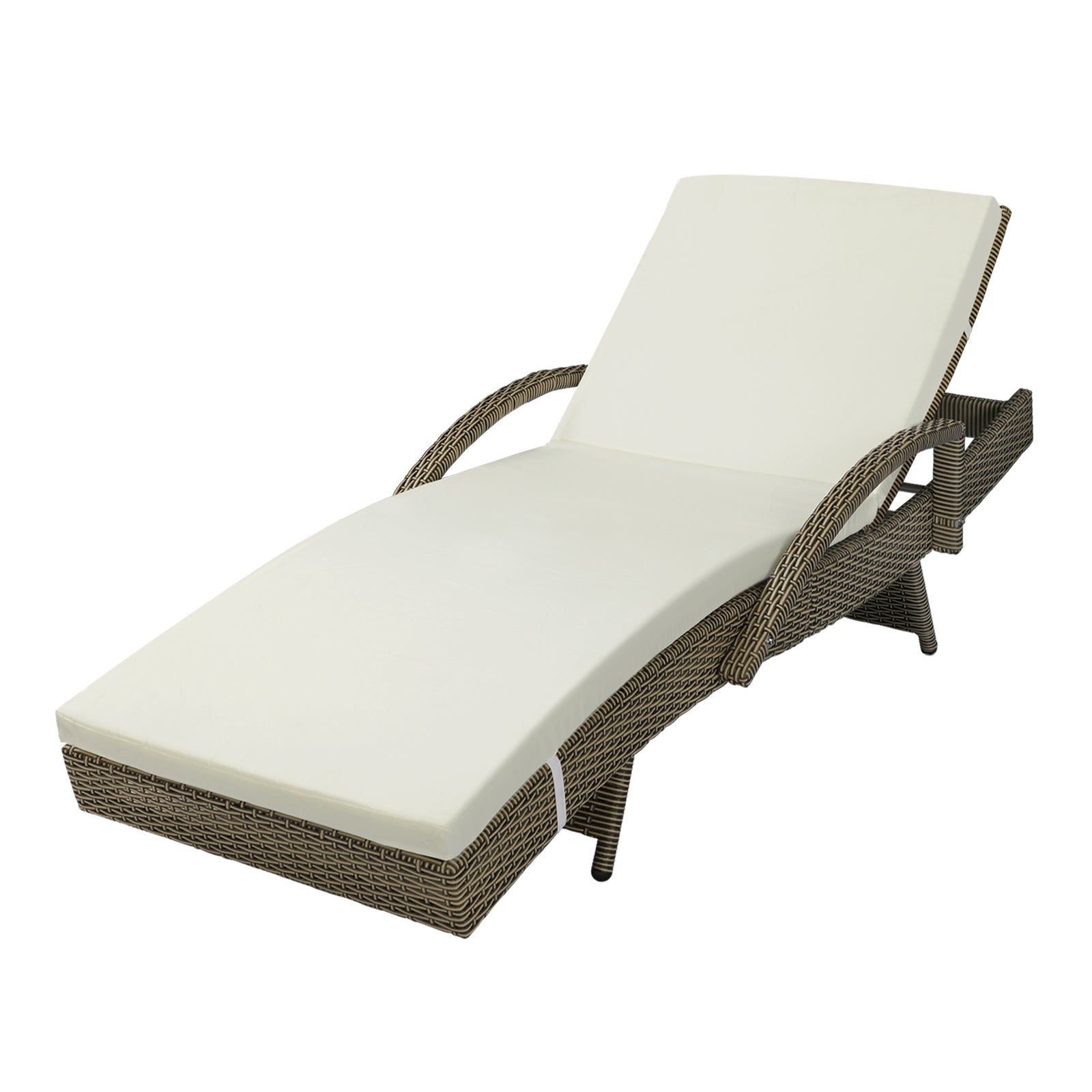 Livsip Sun Lounge Outdoor Wicker Lounger Patio Furniture Rattan Garden Recliners - Sunyee