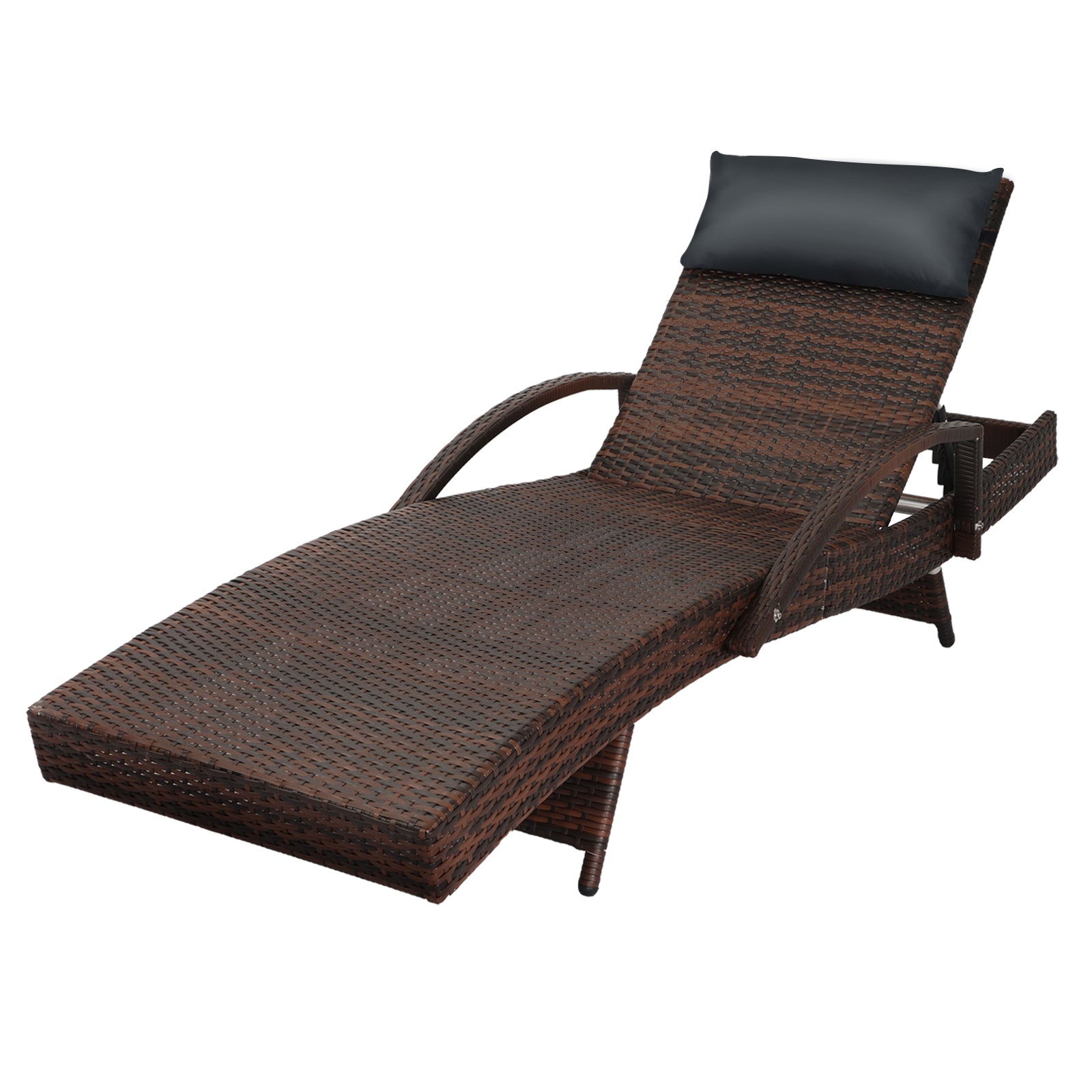 Livsip Outdoor Sun Lounger Wicker Lounge Day Bed Sofa Patios Setting Furniture - Sunyee