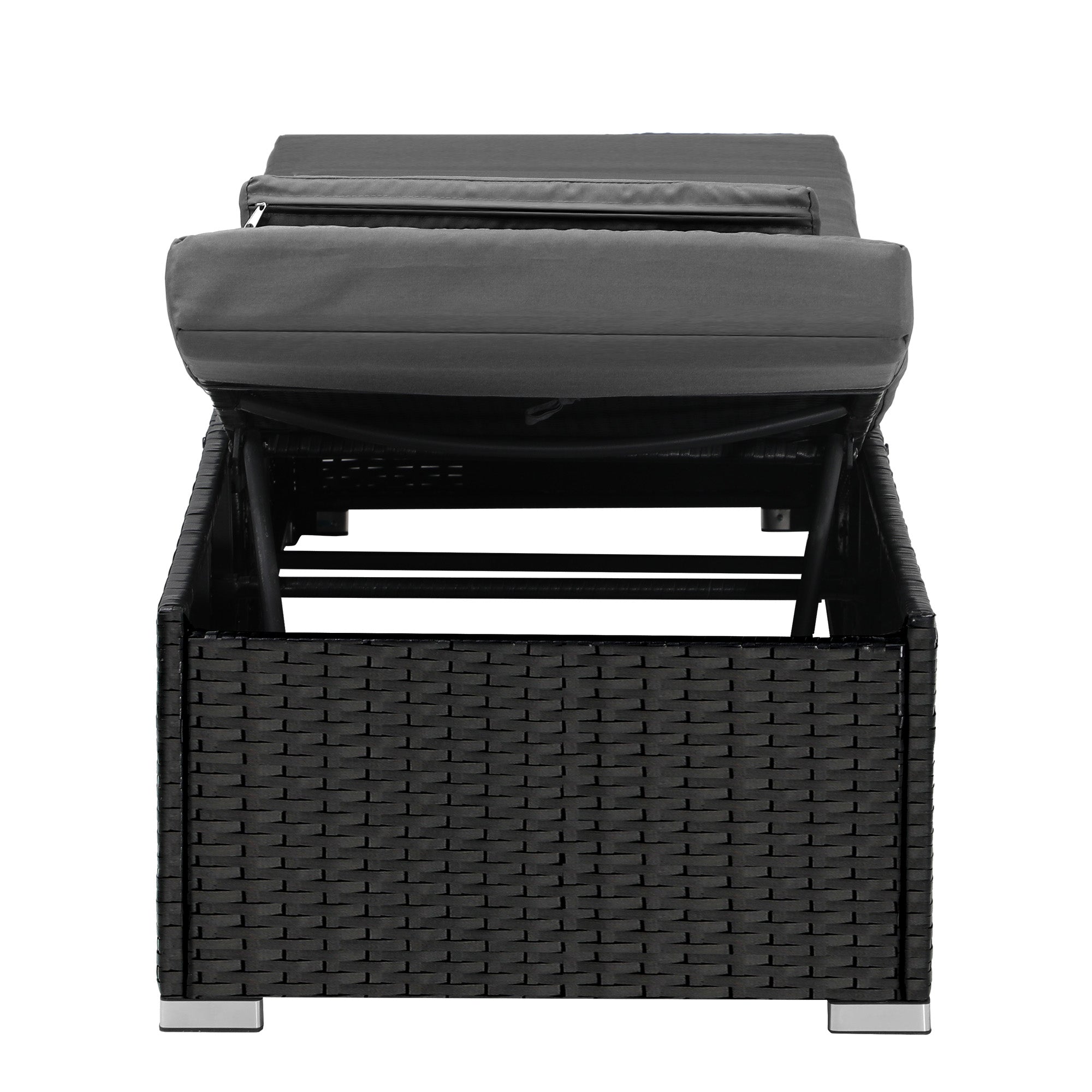 Livsip Sun Lounge Wicker Lounger Patio Furniture Outdoor Setting Day Bed - Sunyee