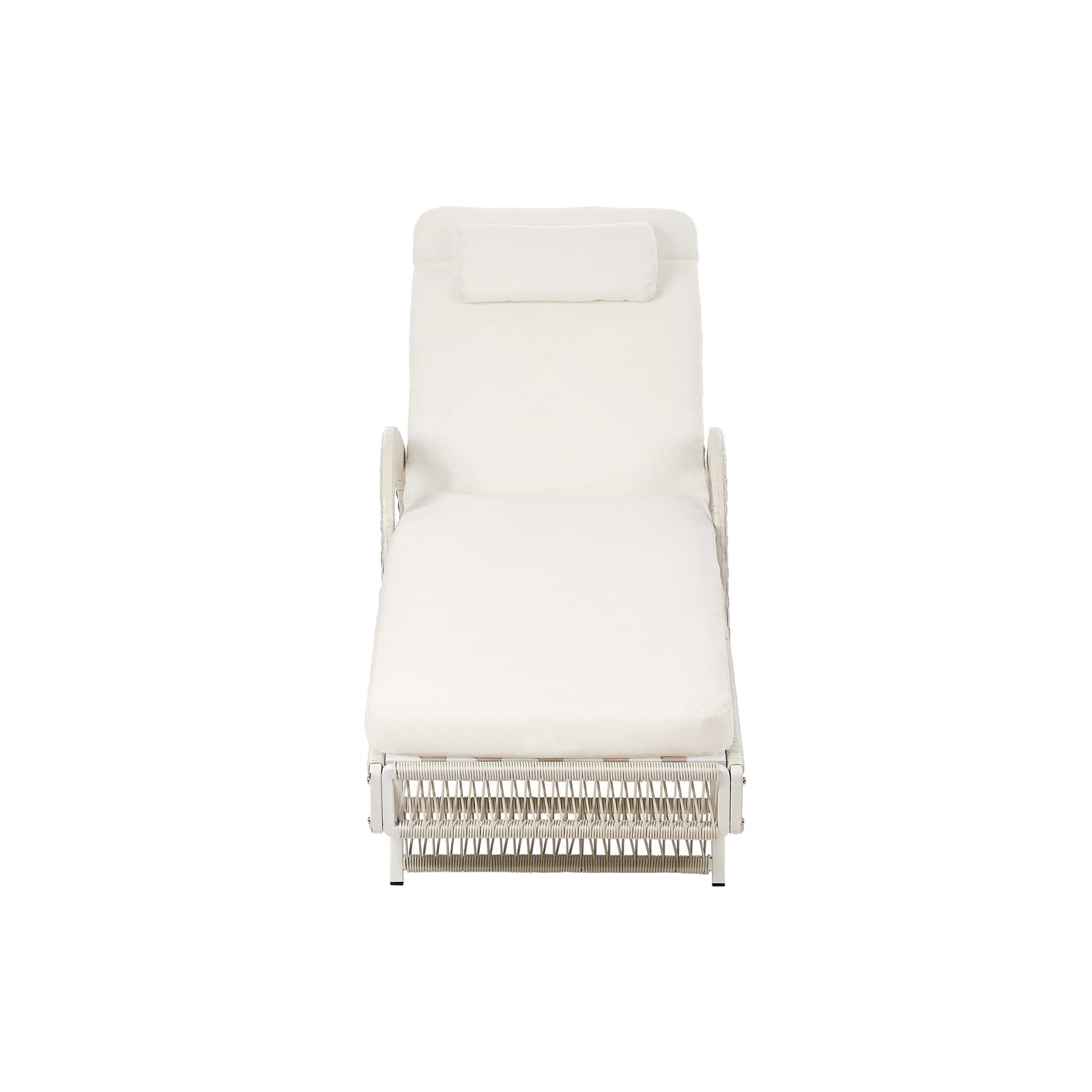 Livsip Sun Lounge Wicker Lounger Day Bed Outdoor Patio Furniture Beige - Sunyee