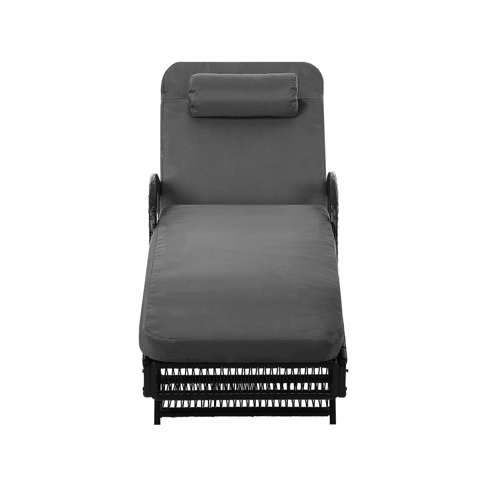 Livsip Sun Lounge Wicker Lounger Day Bed Outdoor Patio Furniture Grey - Sunyee