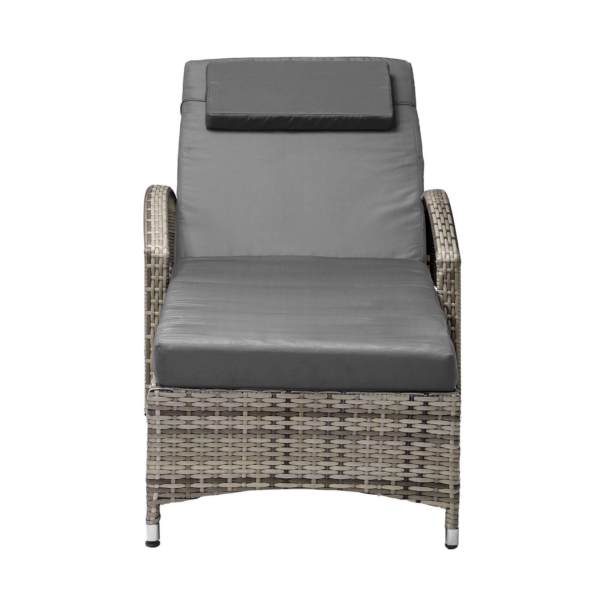 Livsip Wheeled Sun Lounger Day Bed Outdoor Setting Patio Furniture - Sunyee