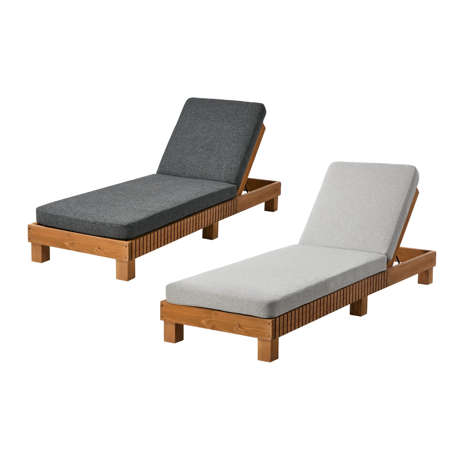 Livsip Sun Lounge Outdoor Wooden Lounger Day Bed Beach Chair Patio Furniture