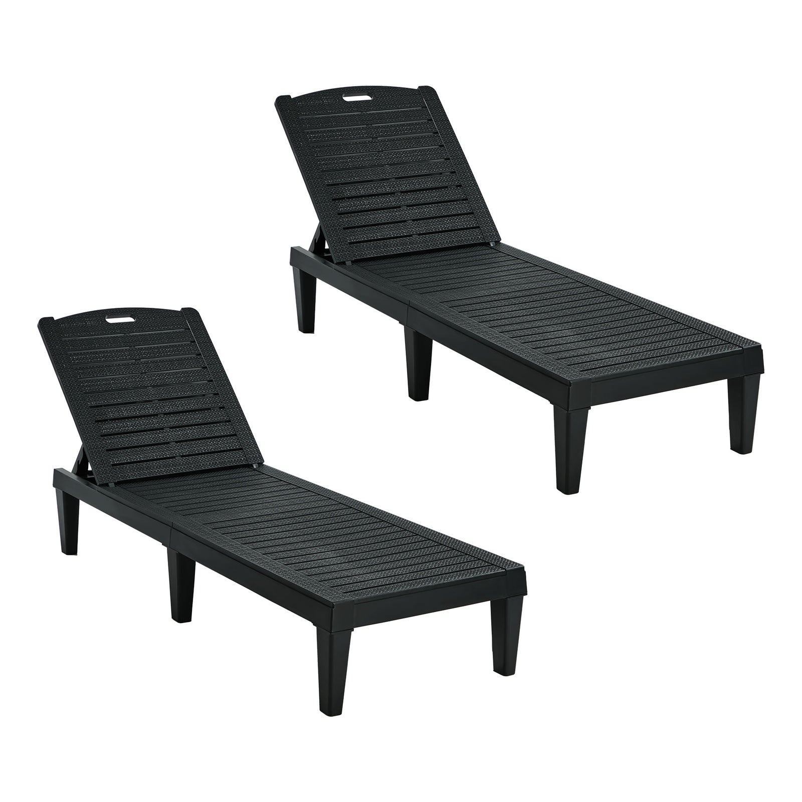 Livsip 2PCS Sun Lounge Outdoor Lounger Beach Chair Patio Garden Furniture