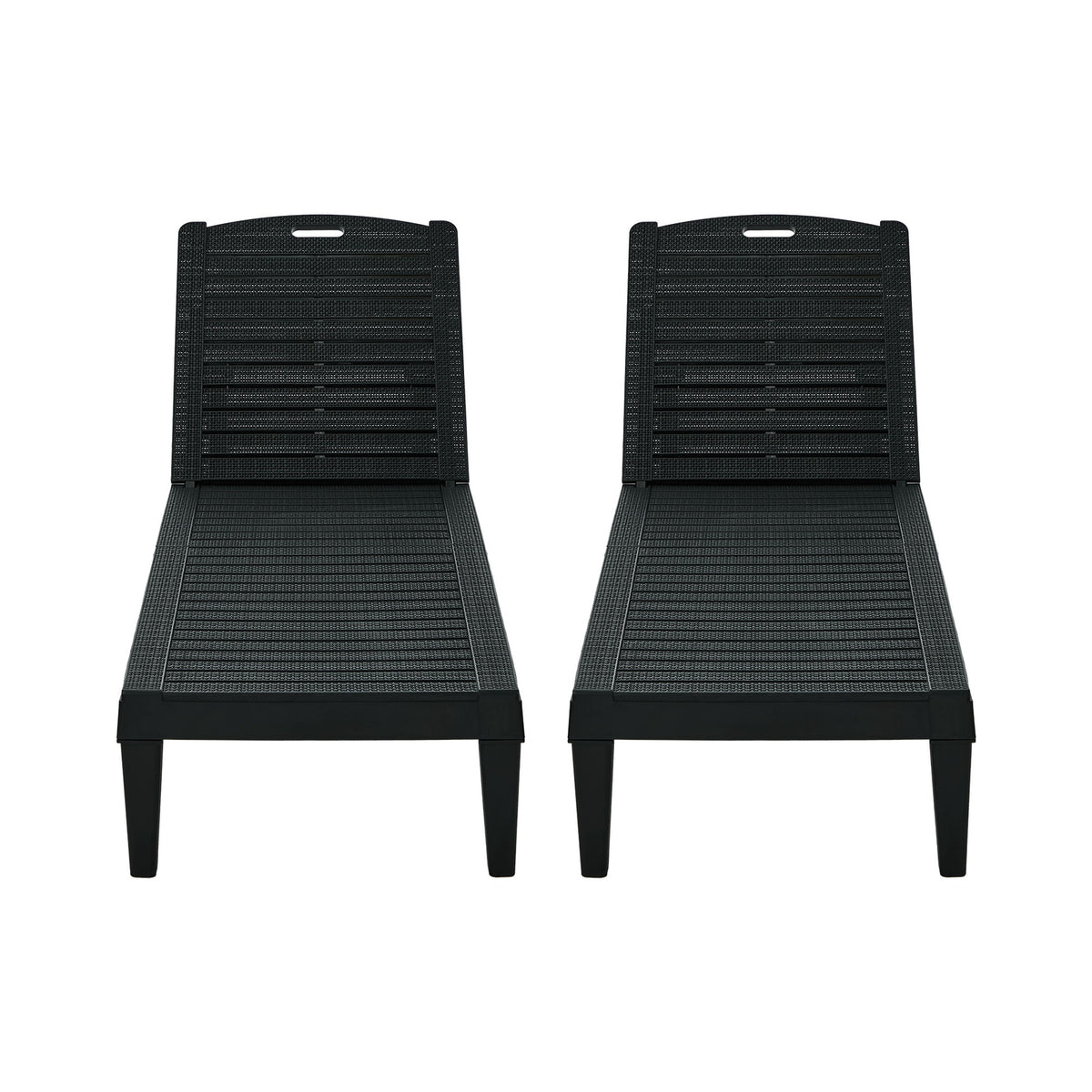 Livsip 2PCS Sun Lounge Outdoor Lounger Beach Chair Patio Garden Furniture
