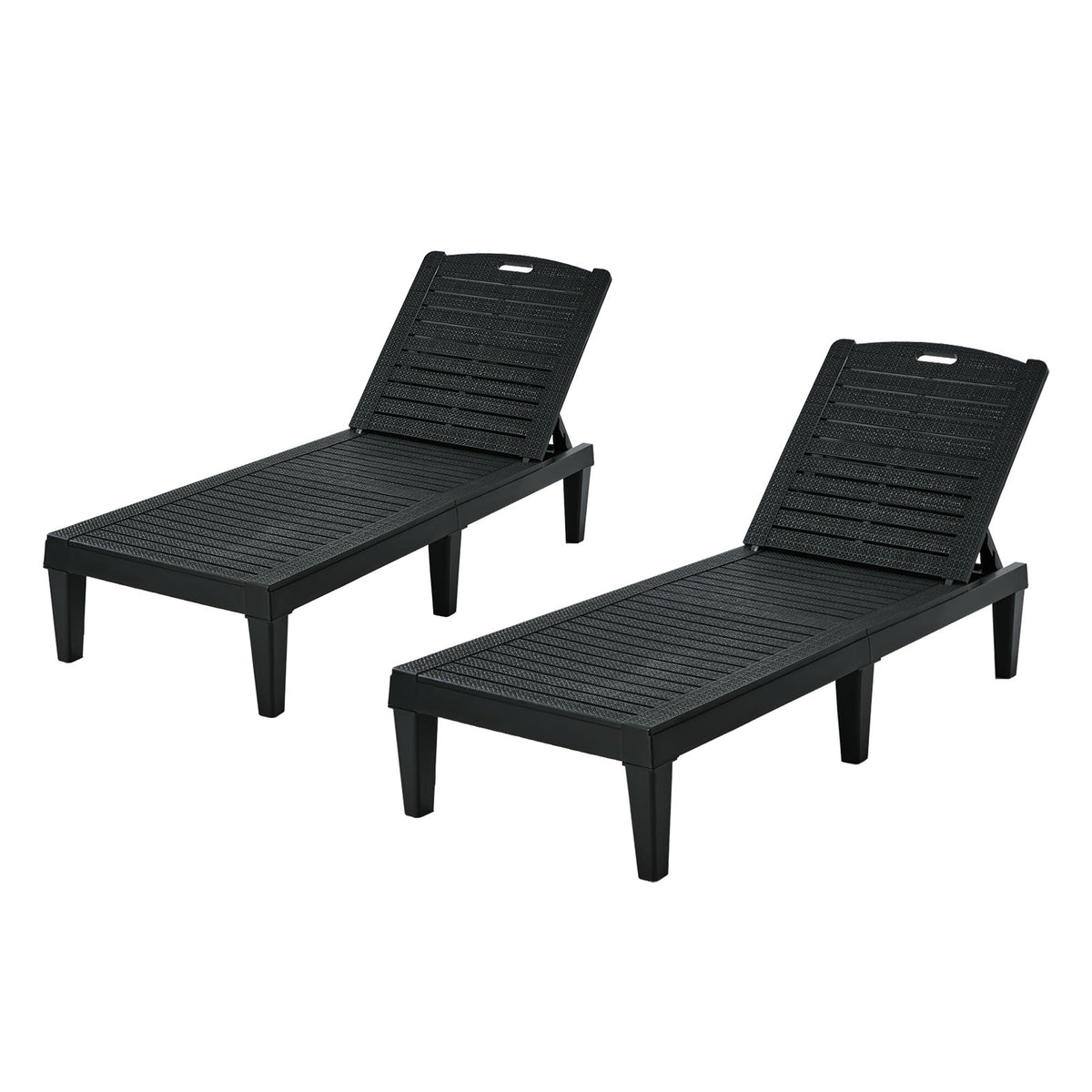 Livsip 2PCS Sun Lounge Outdoor Lounger Beach Chair Patio Garden Furniture