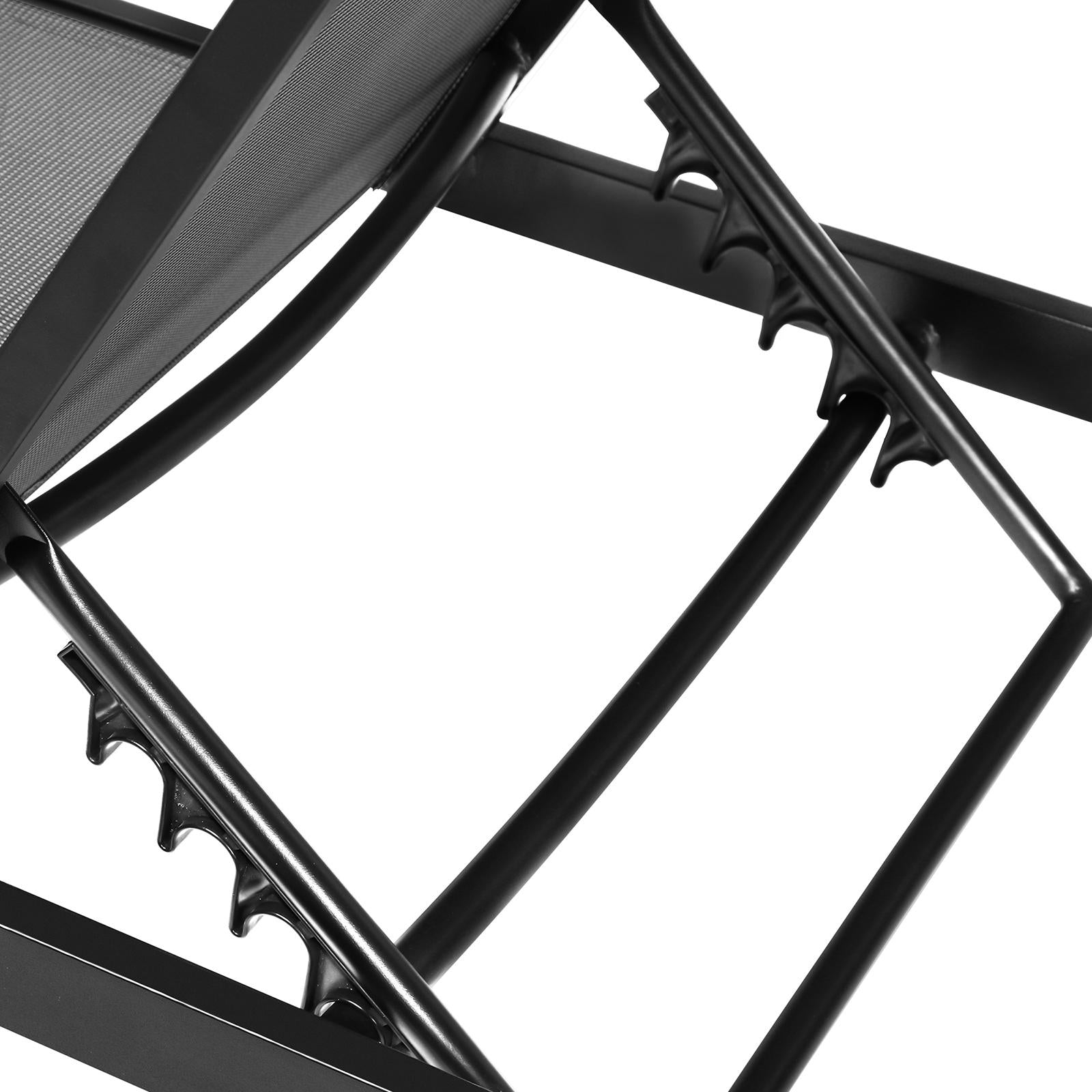 Livsip 2X Outdoor Sun Lounger Aluminium Day Bed Garden Patio Furniture Setting - Sunyee