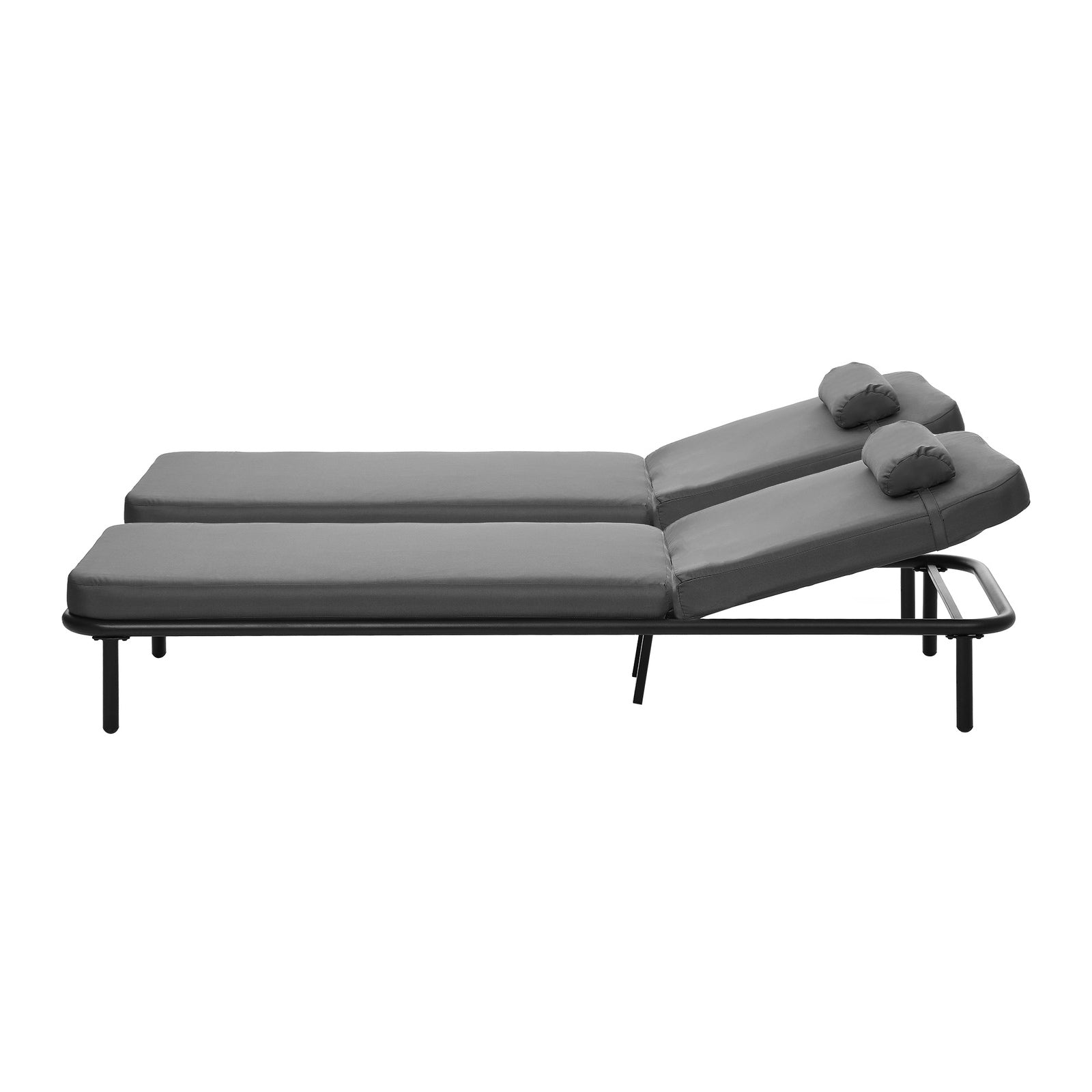 Livsip 2PCS Sun Lounge Outdoor Lounger Day Bed Patio Furniture Setting Grey - Sunyee