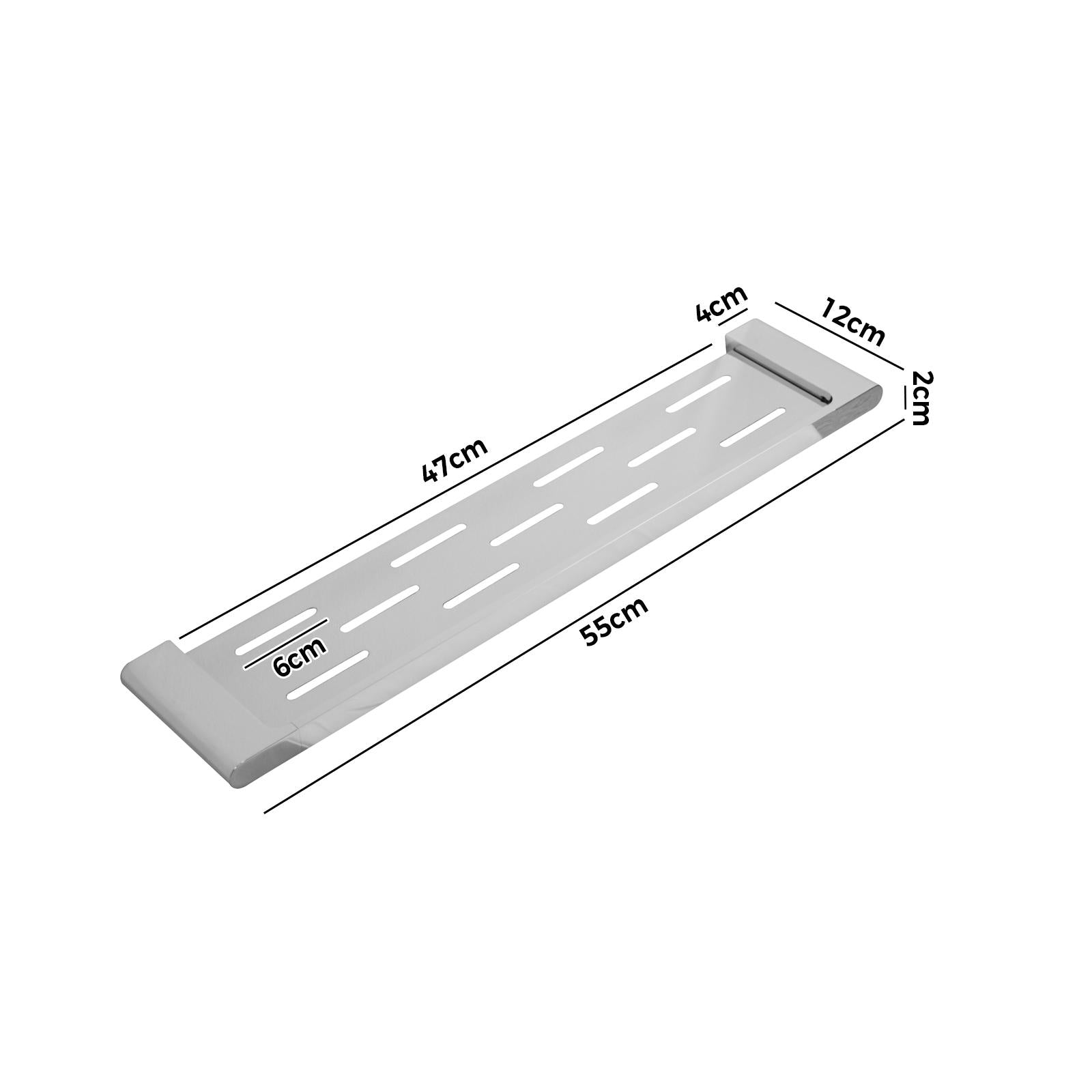 Bathroom Shower Shelf Metal Rack Wall Mounted Storage Shelving SMS Chrome - Sunyee