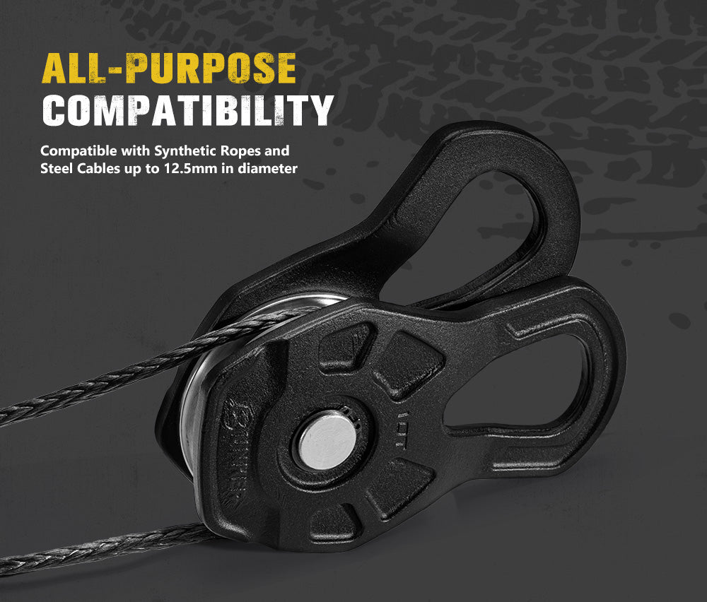 Bunker Indust 10 Ton Recovery Snatch Block Heavy Duty Rated Pulley 4WD Offroad - Sunyee