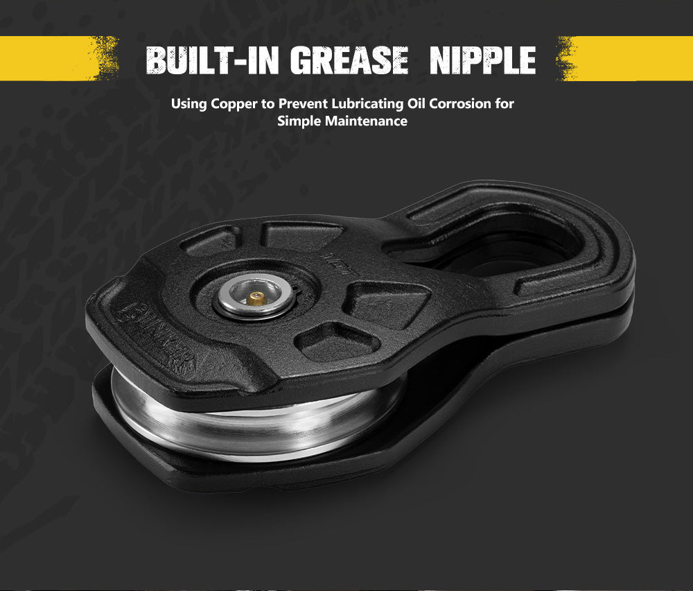 Bunker Indust 10 Ton Recovery Snatch Block Heavy Duty Rated Pulley 4WD Offroad - Sunyee