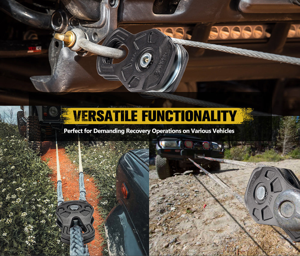 Bunker Indust 10 Ton Recovery Snatch Block Heavy Duty Rated Pulley 4WD Offroad - Sunyee