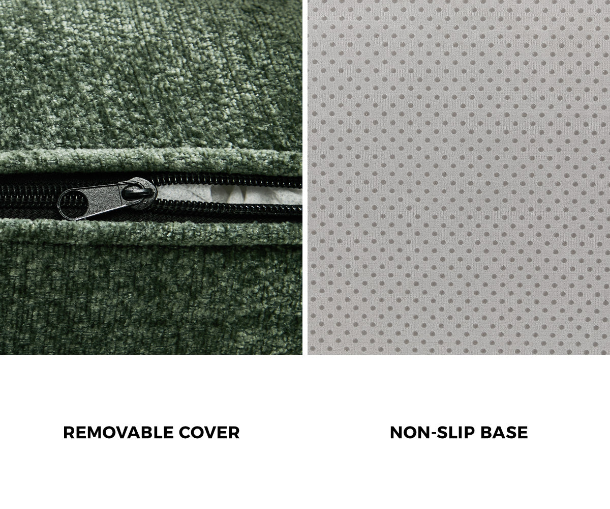 Oikiture Compressed Sofa in a Box Button Tufting Couch Storage Chenille Green - Sunyee