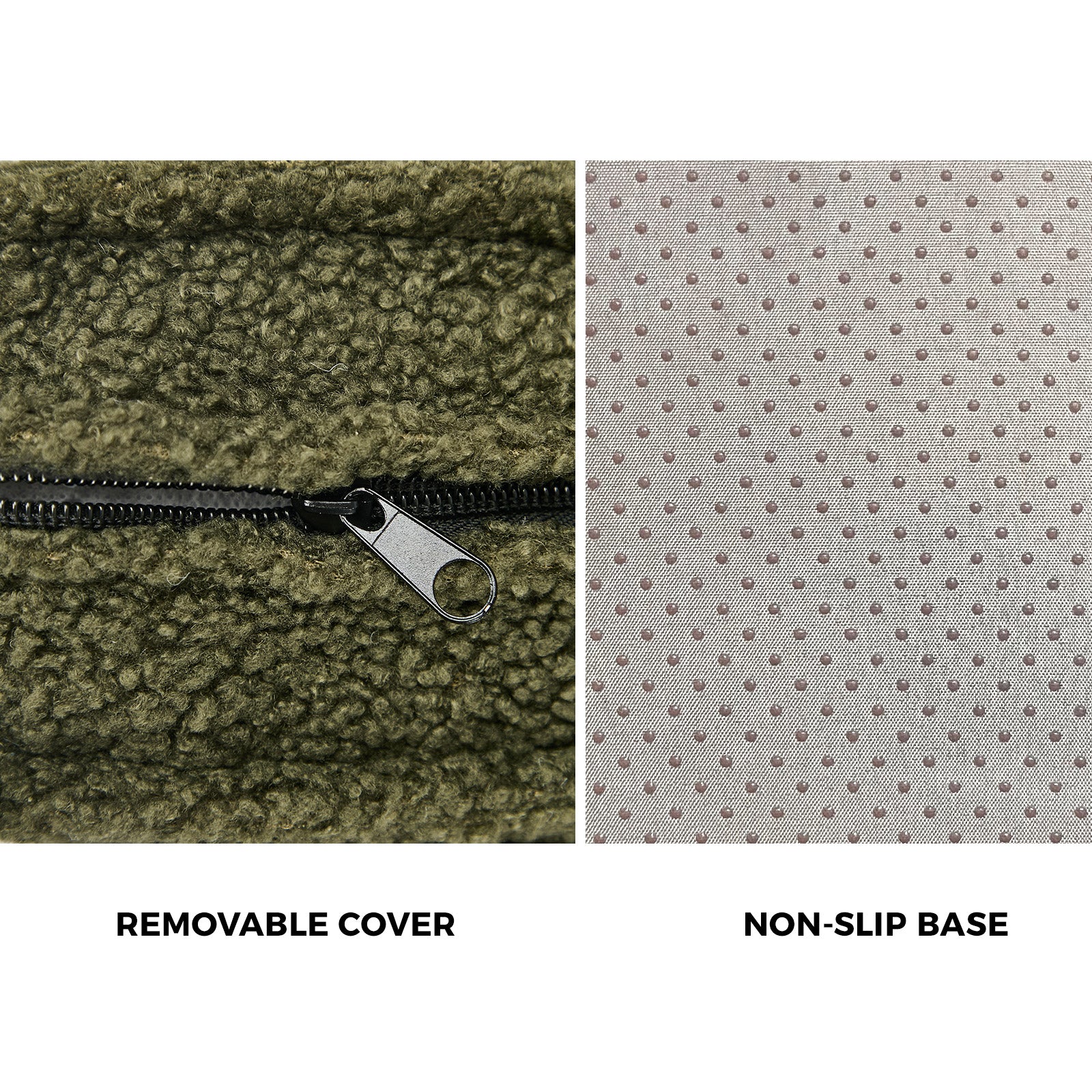 Oikiture 2-Seater Compressed Sofa in a Box Couch Deep Seat Sherpa Green Chair - Sunyee