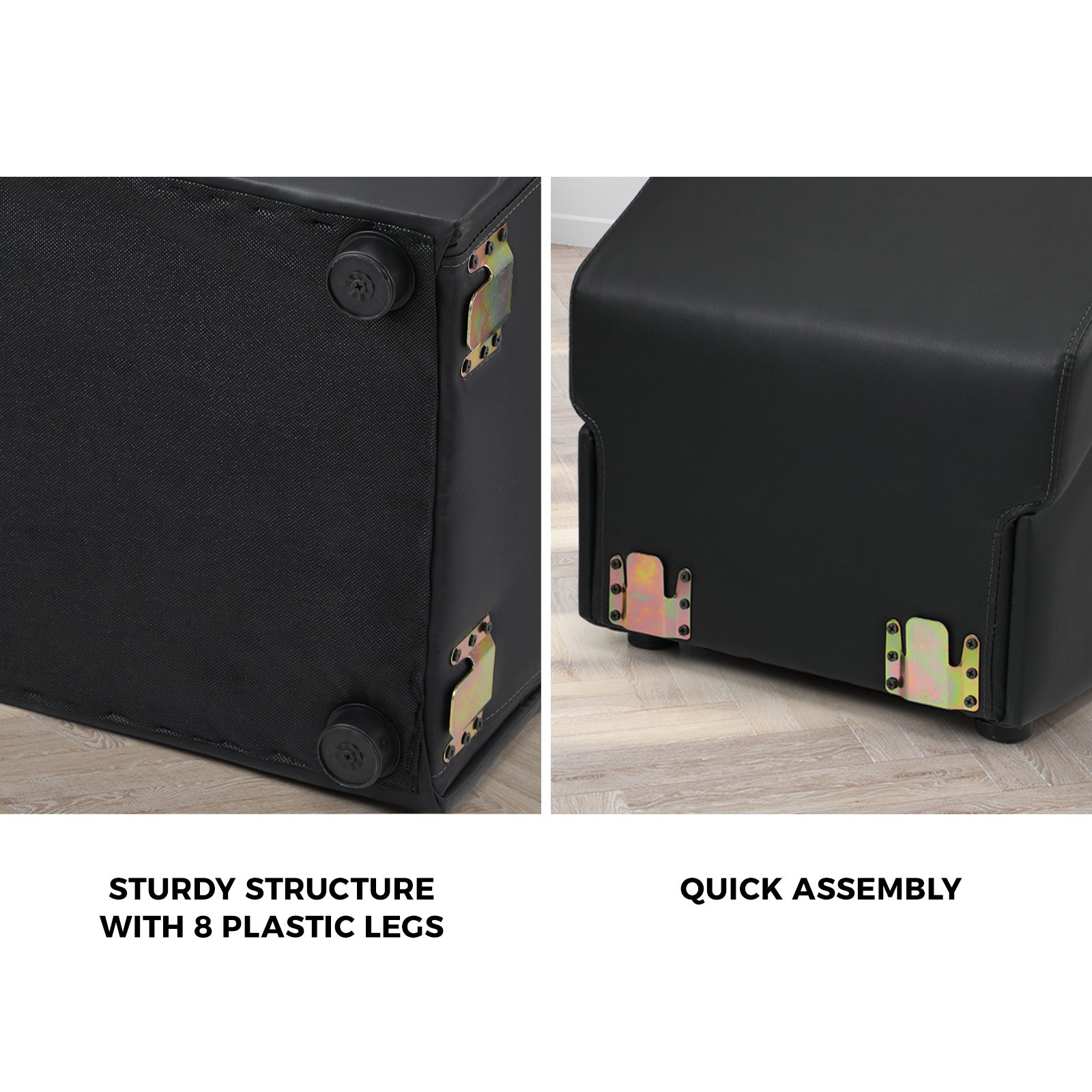 Oikiture Sofa Couch Tantra Chair Love Seat Chaise Lounge Couples Yoga Bed Black - Sunyee