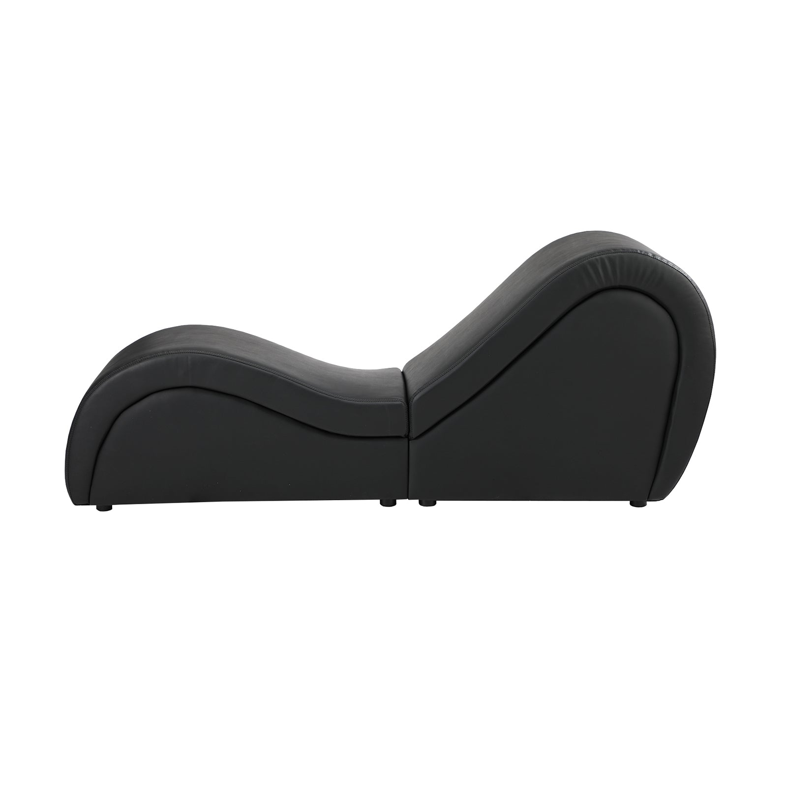 Oikiture Sofa Couch Tantra Chair Love Seat Chaise Lounge Couples Yoga Bed Black - Sunyee