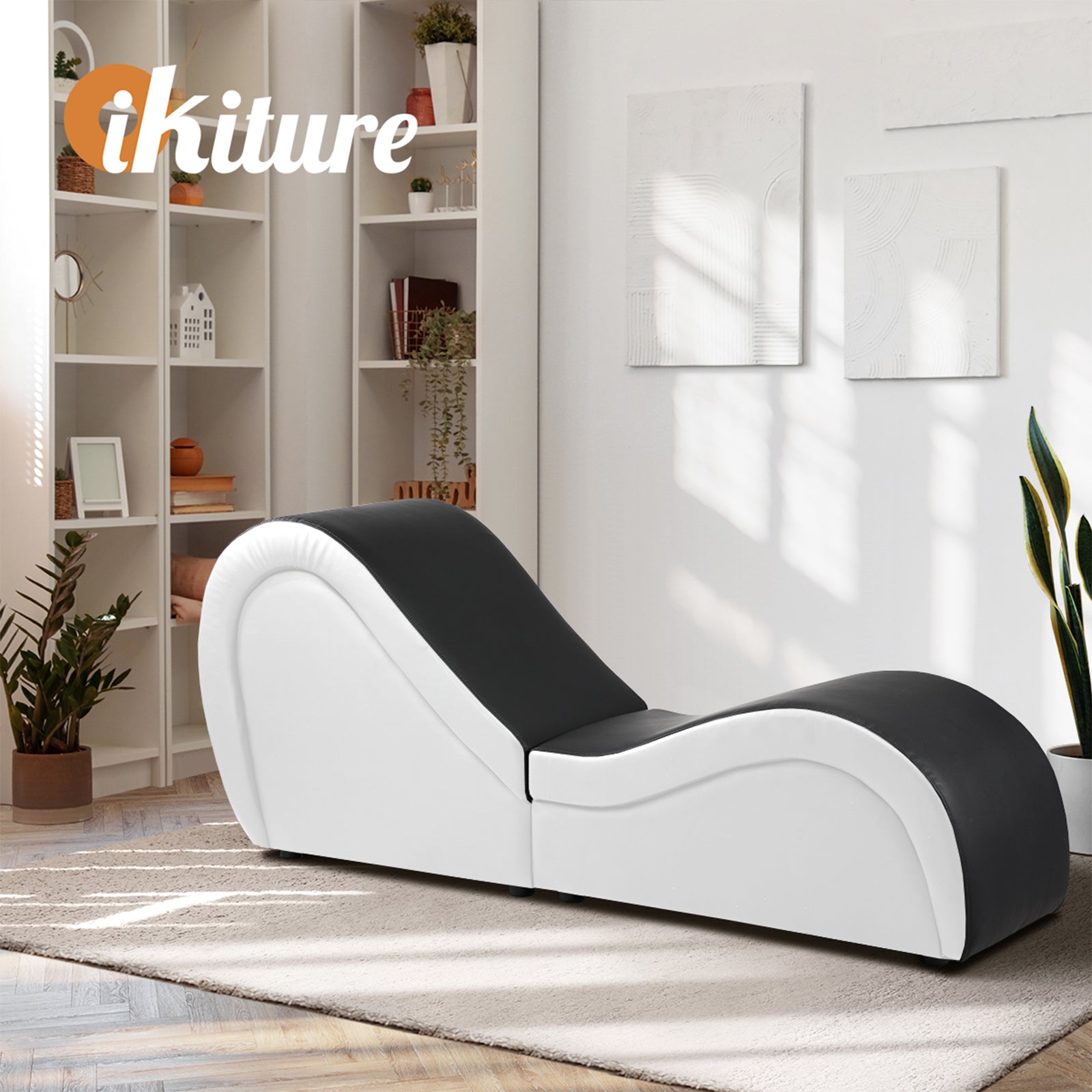 Oikiture Sofa Couch Tantra Chair Love Seat Chaise Lounge Yoga Bed Couples Stool - Sunyee
