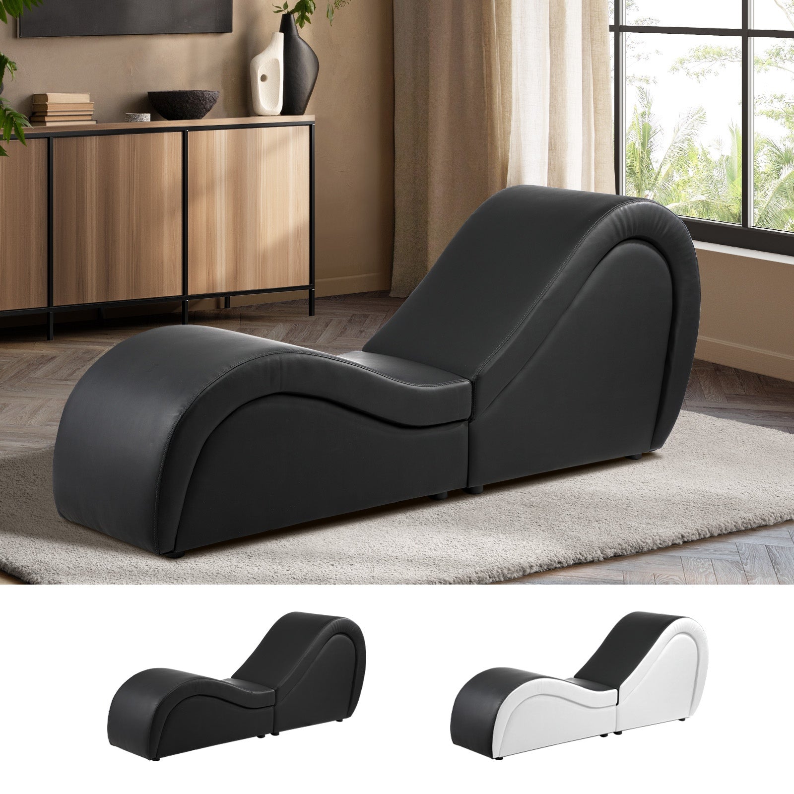 Oikiture Tantra Chair Sofa Couch Love Seat Chaise Lounge Couples Yoga Bed Stool - Sunyee