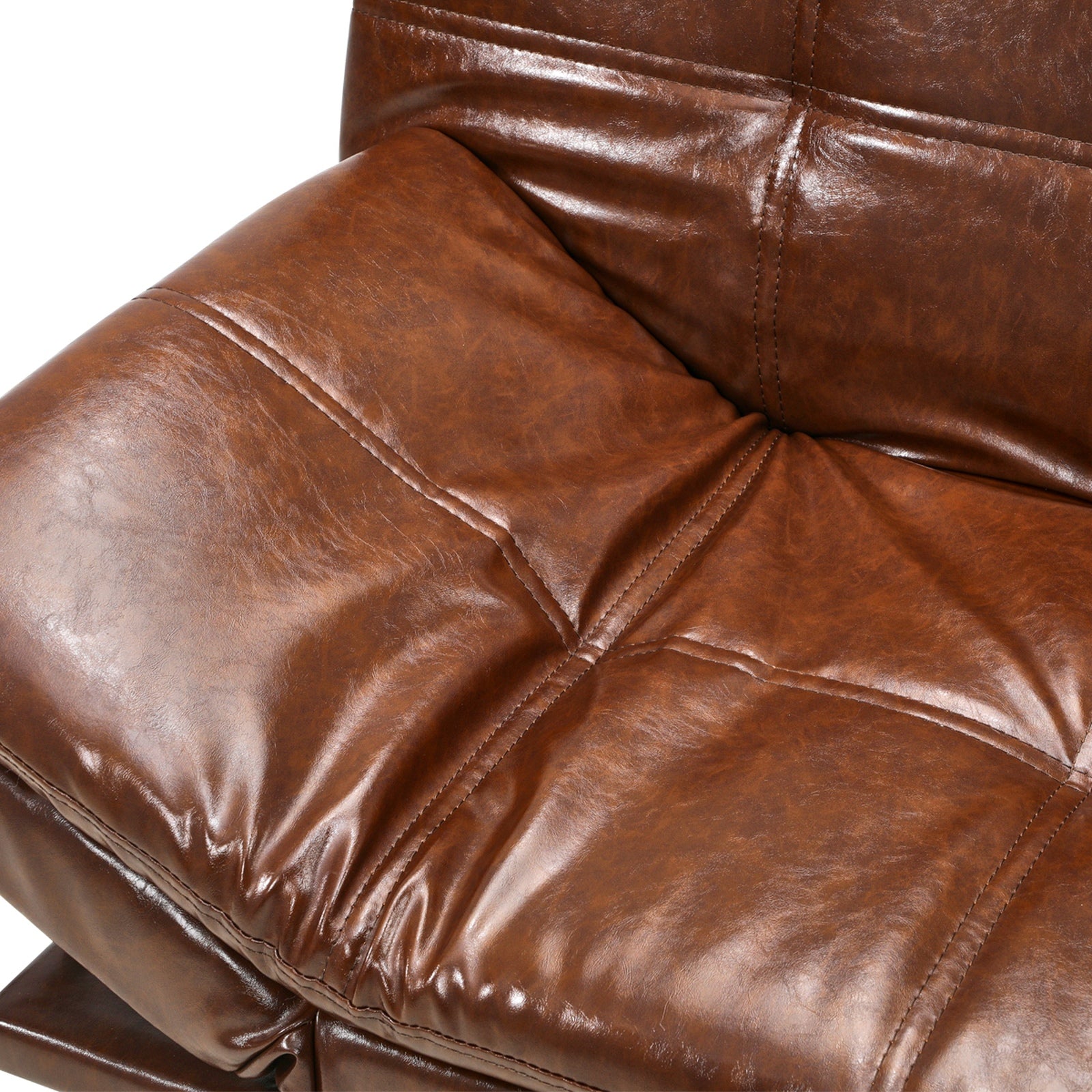 Oikiture Sofa Bed Futon Recliner Lounge Couch Convertible Leather 3-Seater Brown - Sunyee