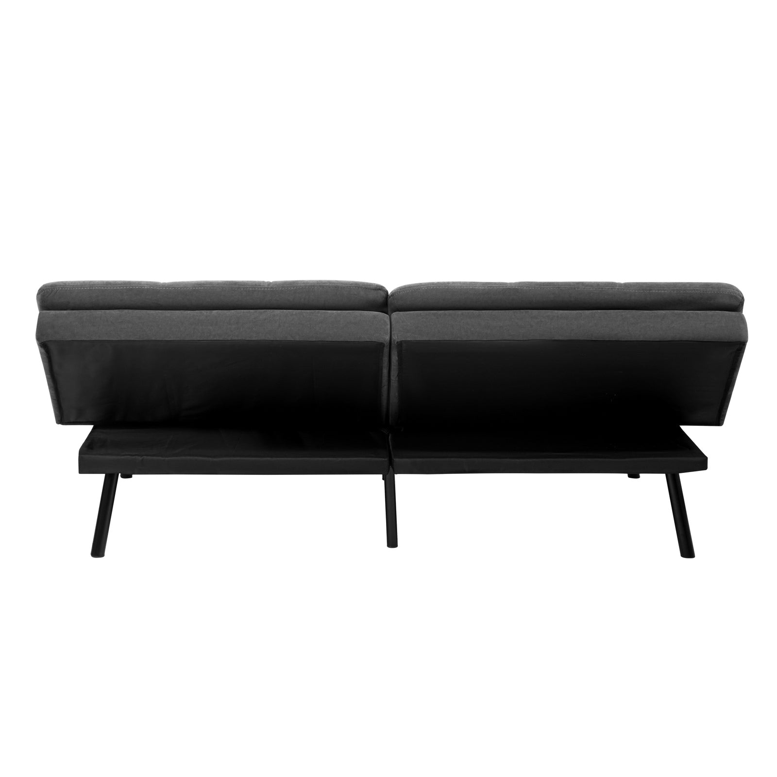Oikiture Sofa Bed Futon Recliner Lounge Couch Convertible Polyester 3Seater Grey - Sunyee