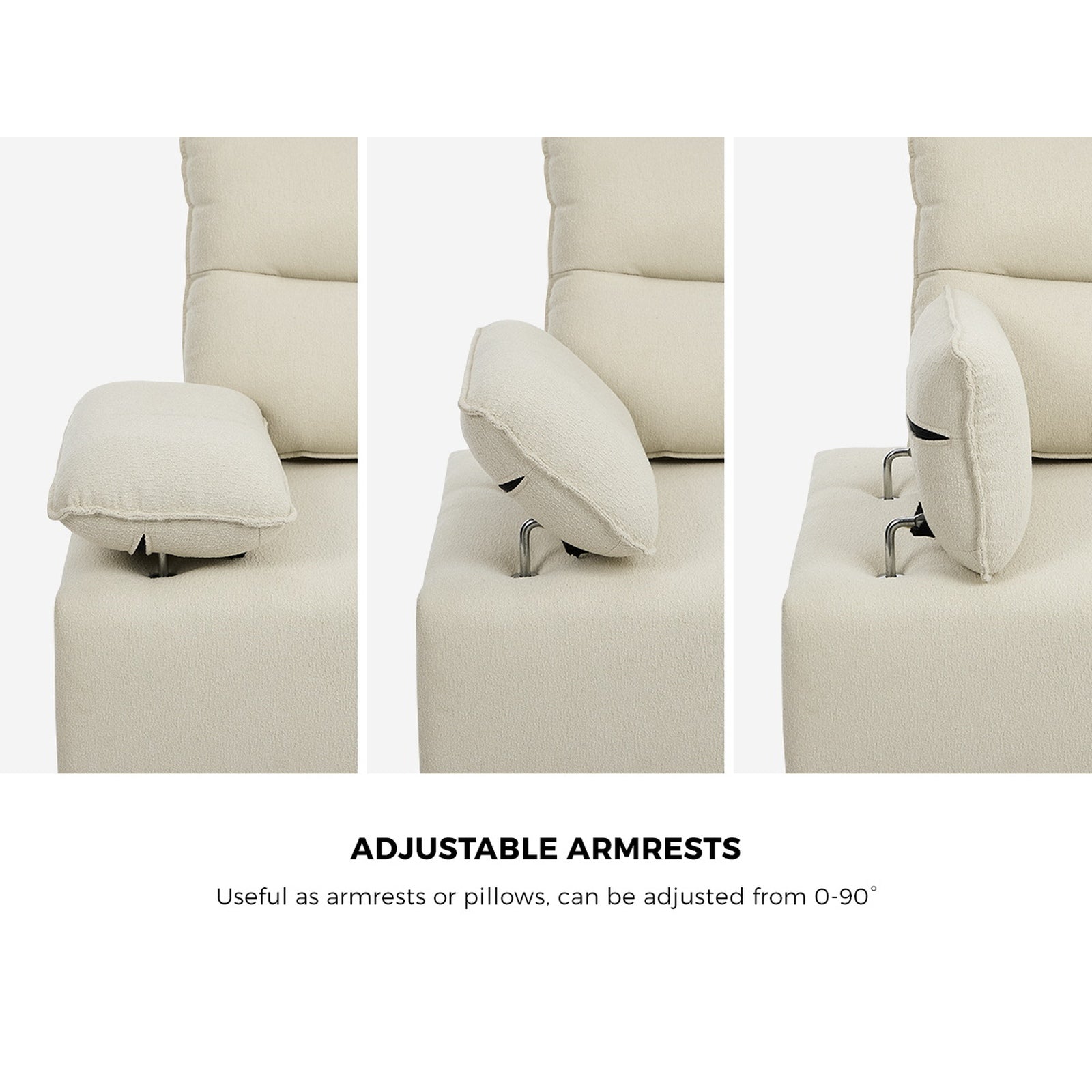 Oikiture 2 Seater Love Seat Couch Sofa Lounge Chenille Side Pocket Armrest - Sunyee