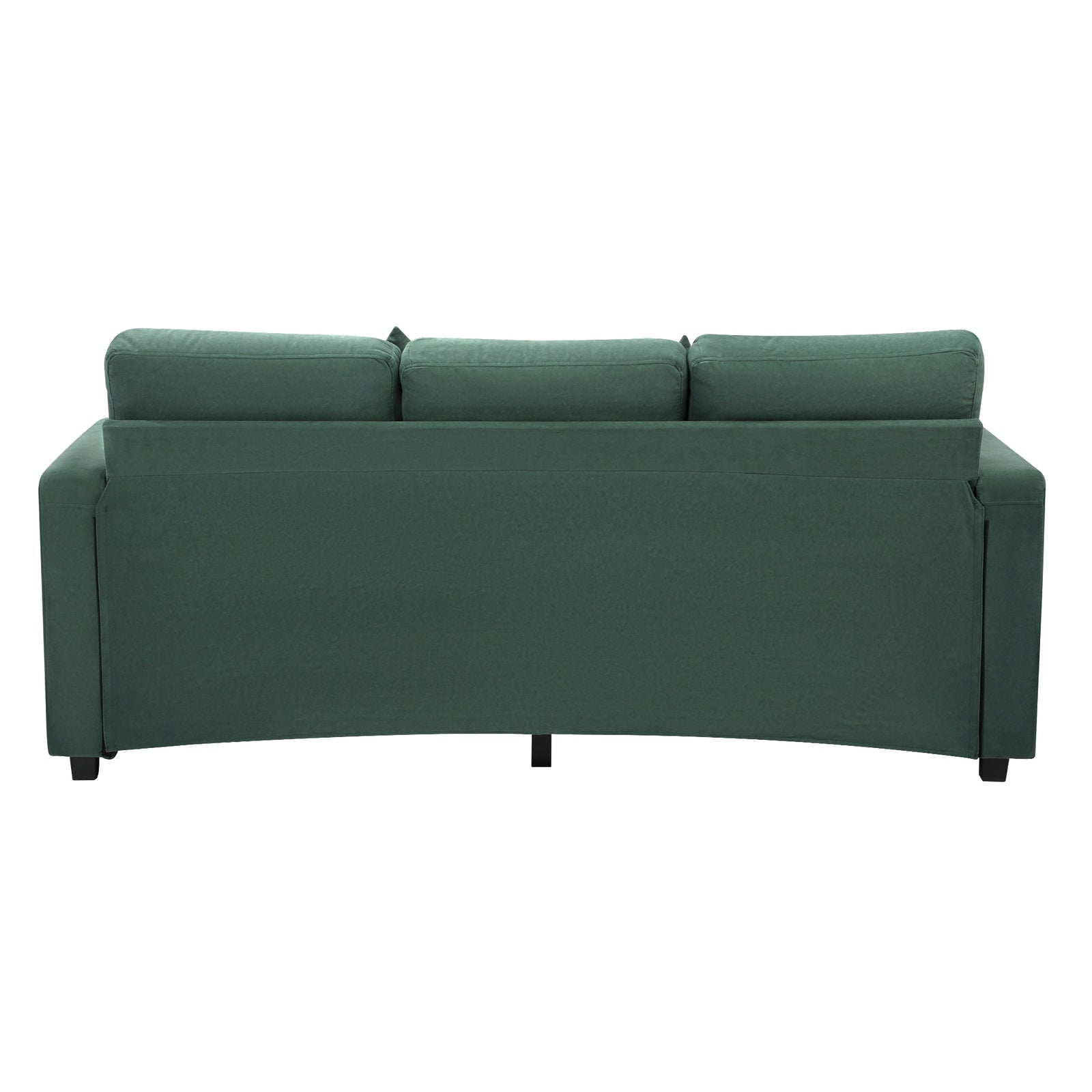 Oikiture 3 Seater Sofa Lounge Set Modular Couch Drawers&Ottoman Velvet Green - Sunyee