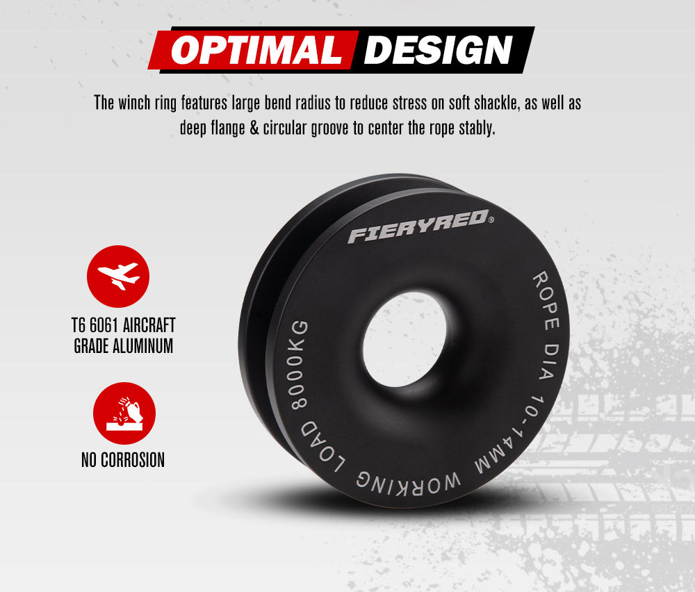 Kinetic Rope 22mm x 9m Snatch Block Pulley Soft Shackle Tow Kit - Sunyee