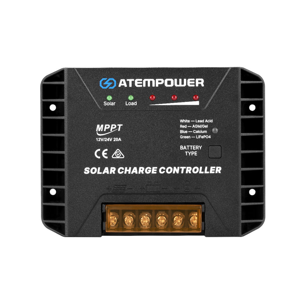 Atem Power 20A MPPT Solar Charge Controller Regulator Lithium Compatible 12V/24V - Sunyee