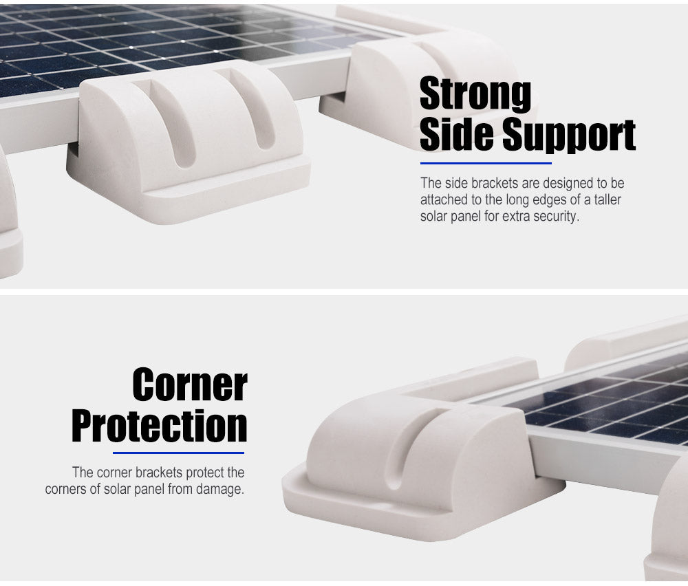 Solar Panel Corner Mounting Brackets Kit 7PCS Caravan Boat RV Vehicle Roof Mount - Sunyee