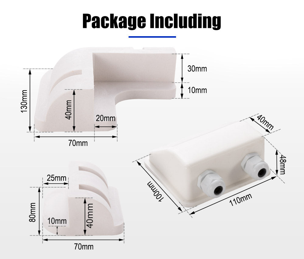 Solar Panel Corner Mounting Brackets Kit 7PCS Caravan Boat RV Vehicle Roof Mount - Sunyee
