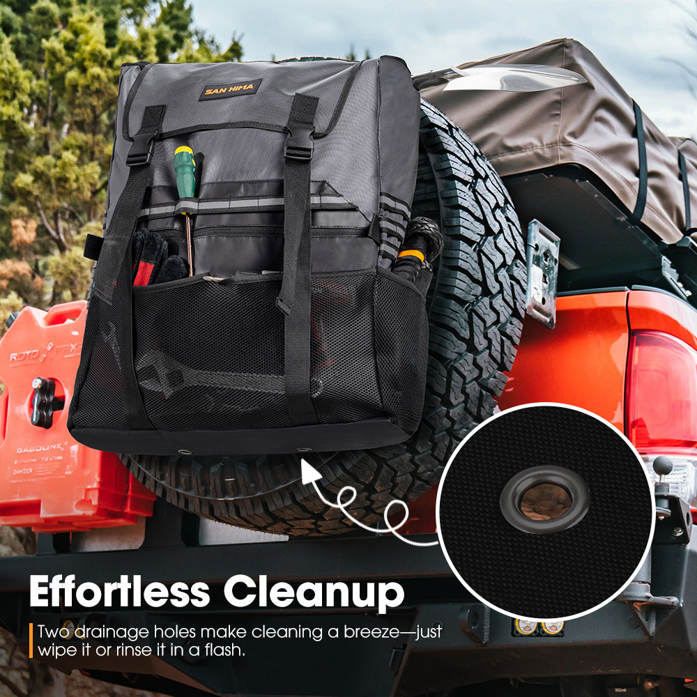 San Hima 100L Spare Wheel Bin & Accessory Bag Recovery Storage Bag 4x4 4WD - Sunyee
