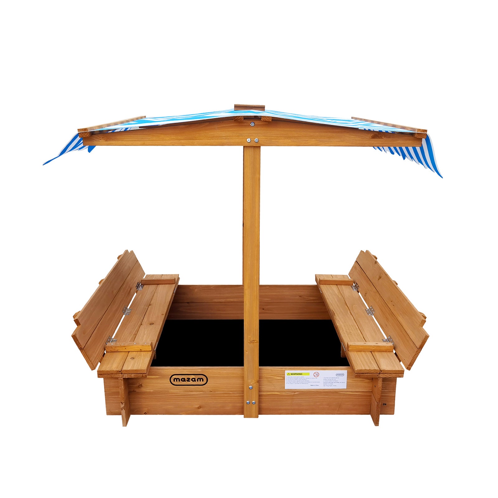 Mazam Kids Sandpit Outdoor Toys Wooden Sandbox Beach Play Box Children Canopy - Sunyee