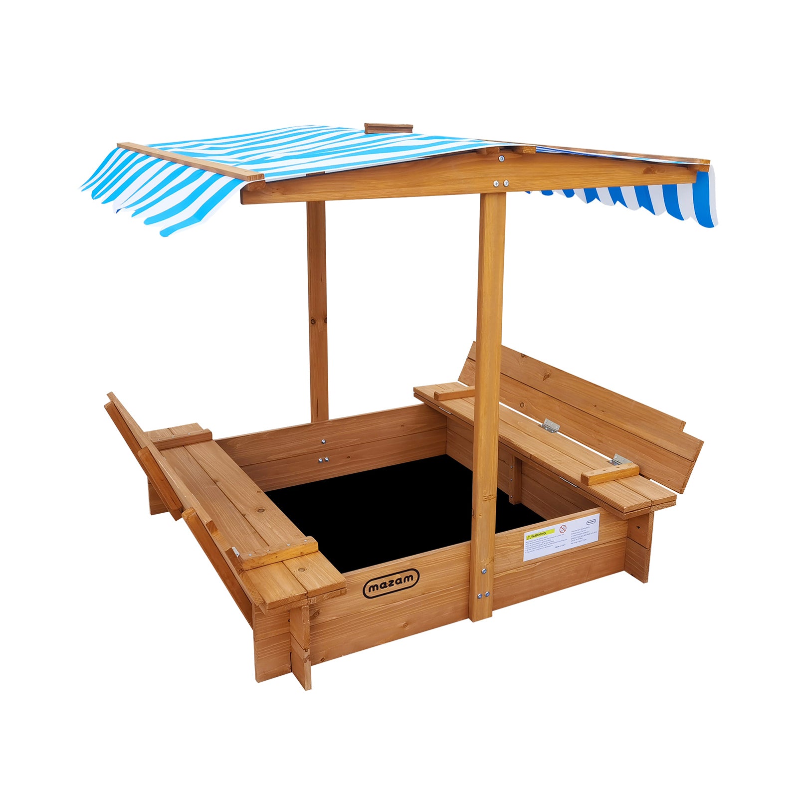 Mazam Kids Sandpit Outdoor Toys Wooden Sandbox Beach Play Box Children Canopy - Sunyee