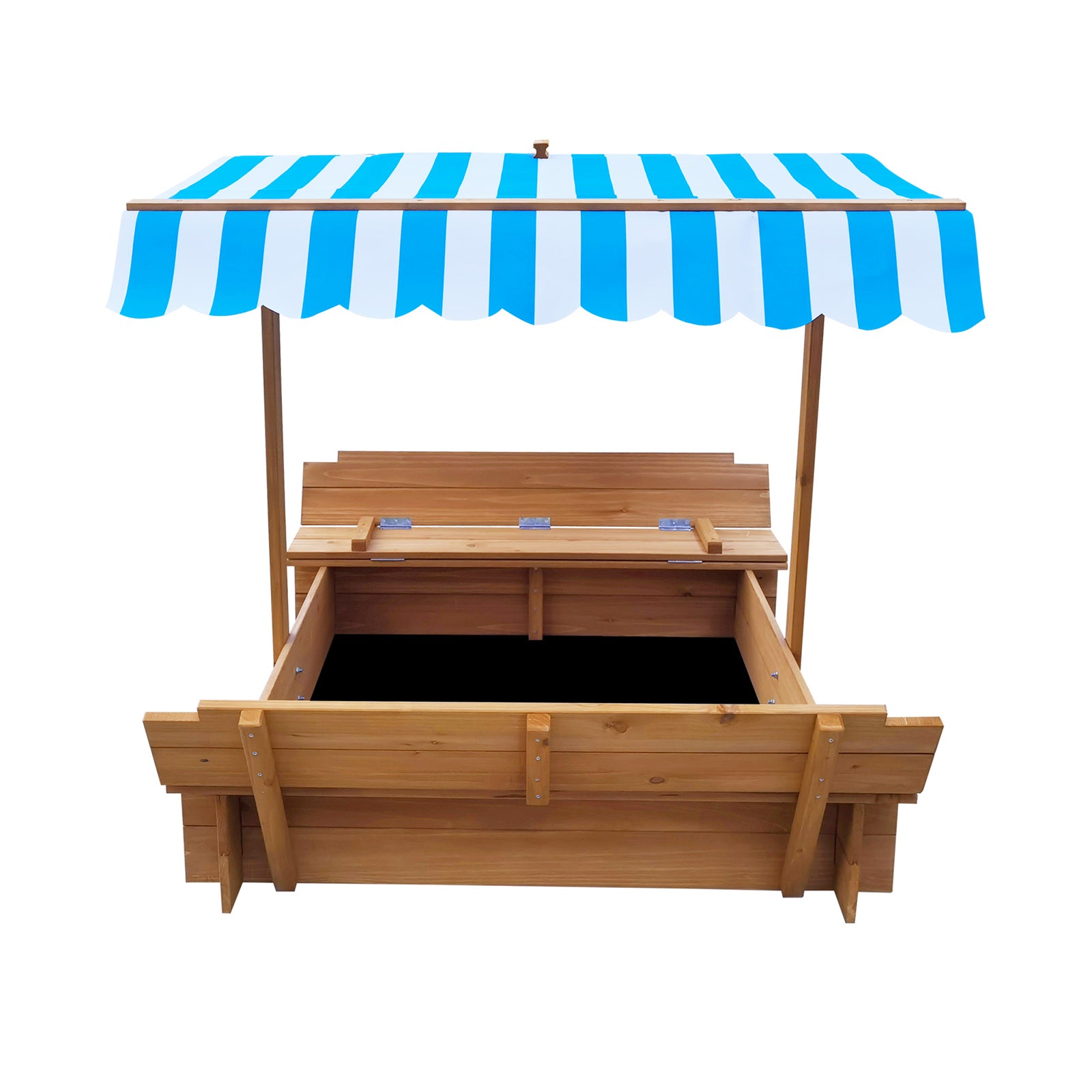 Mazam Kids Sandpit Outdoor Toys Wooden Sandbox Beach Play Box Children Canopy - Sunyee