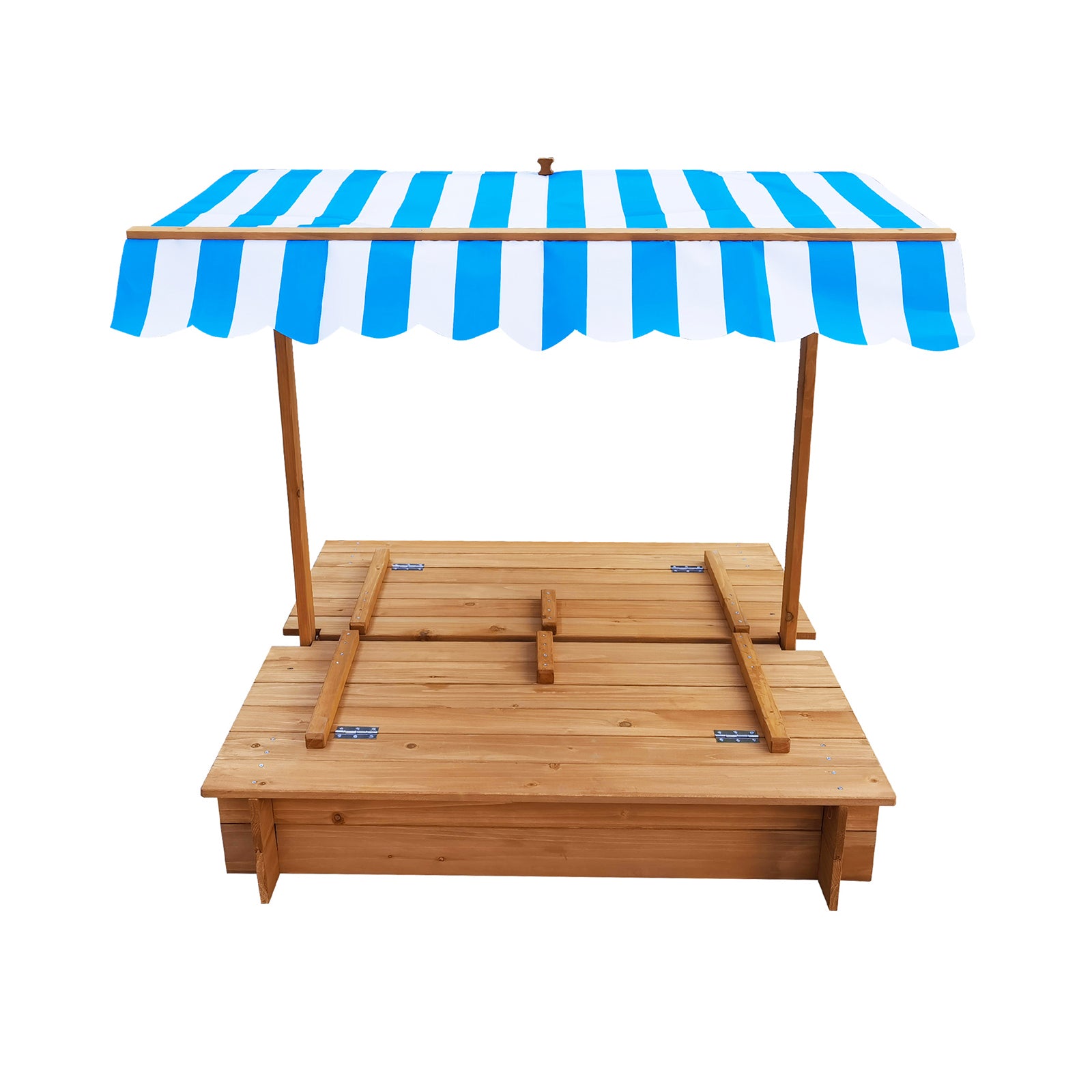 Mazam Kids Sandpit Outdoor Toys Wooden Sandbox Beach Play Box Children Canopy - Sunyee