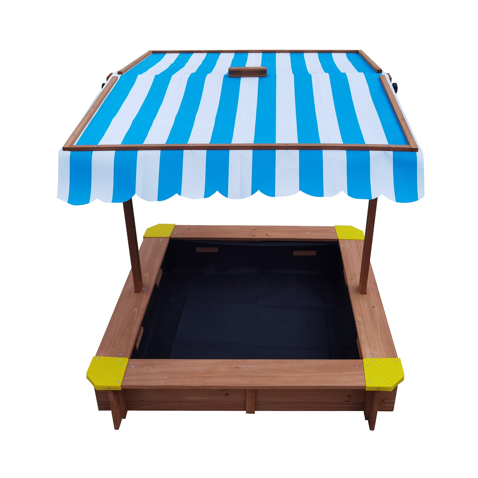 Mazam Kids Sandpit Outdoor Toys Wooden Sandbox Beach Play Box Children Canopy - Sunyee