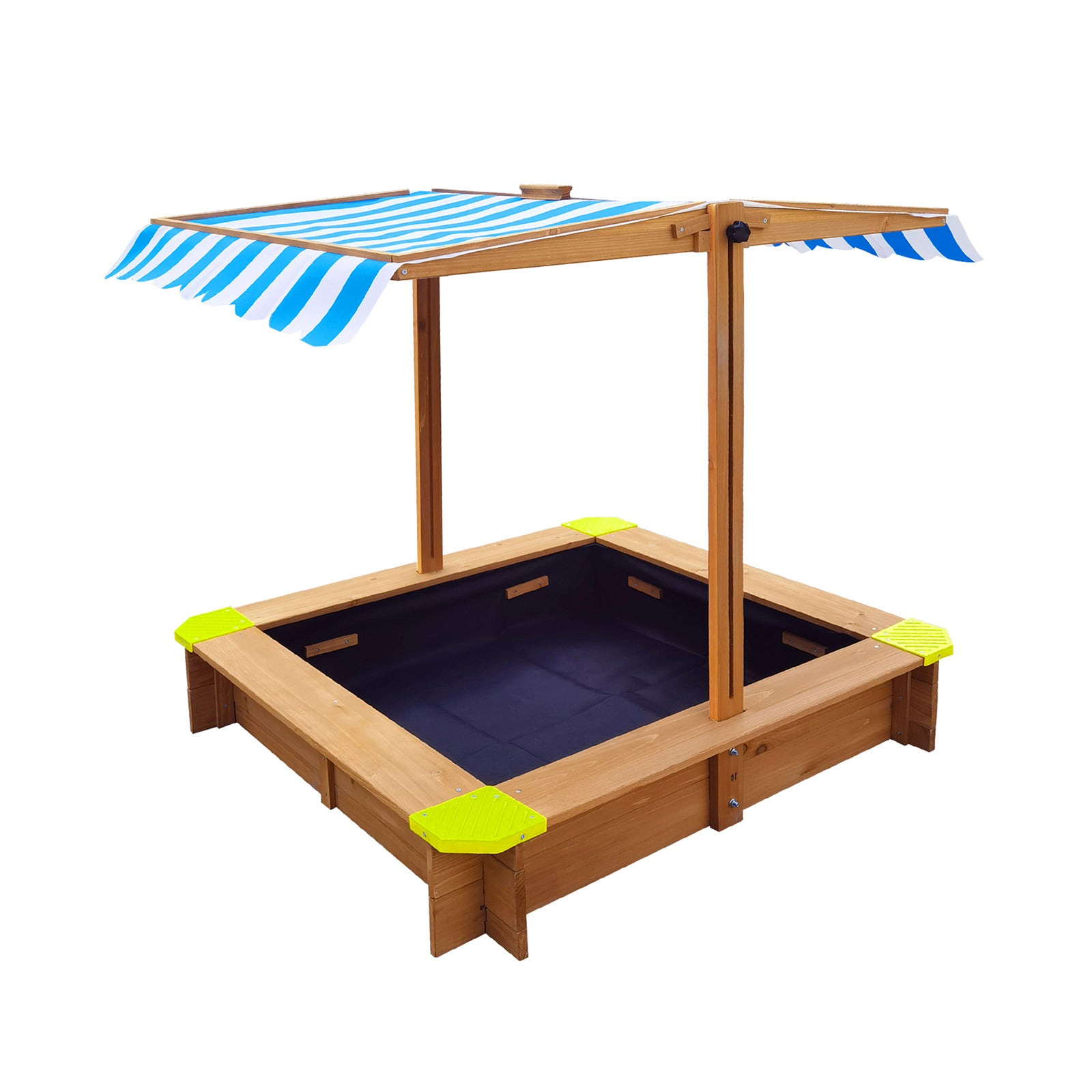 Mazam Kids Sandpit Outdoor Toys Wooden Sandbox Beach Play Box Children Canopy - Sunyee