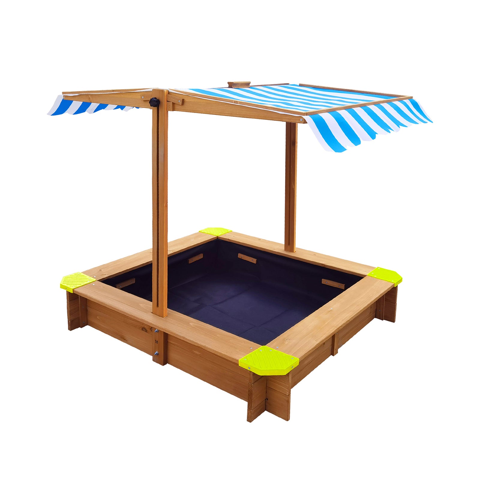 Mazam Kids Sandpit Outdoor Toys Wooden Sandbox Beach Play Box Children Canopy - Sunyee