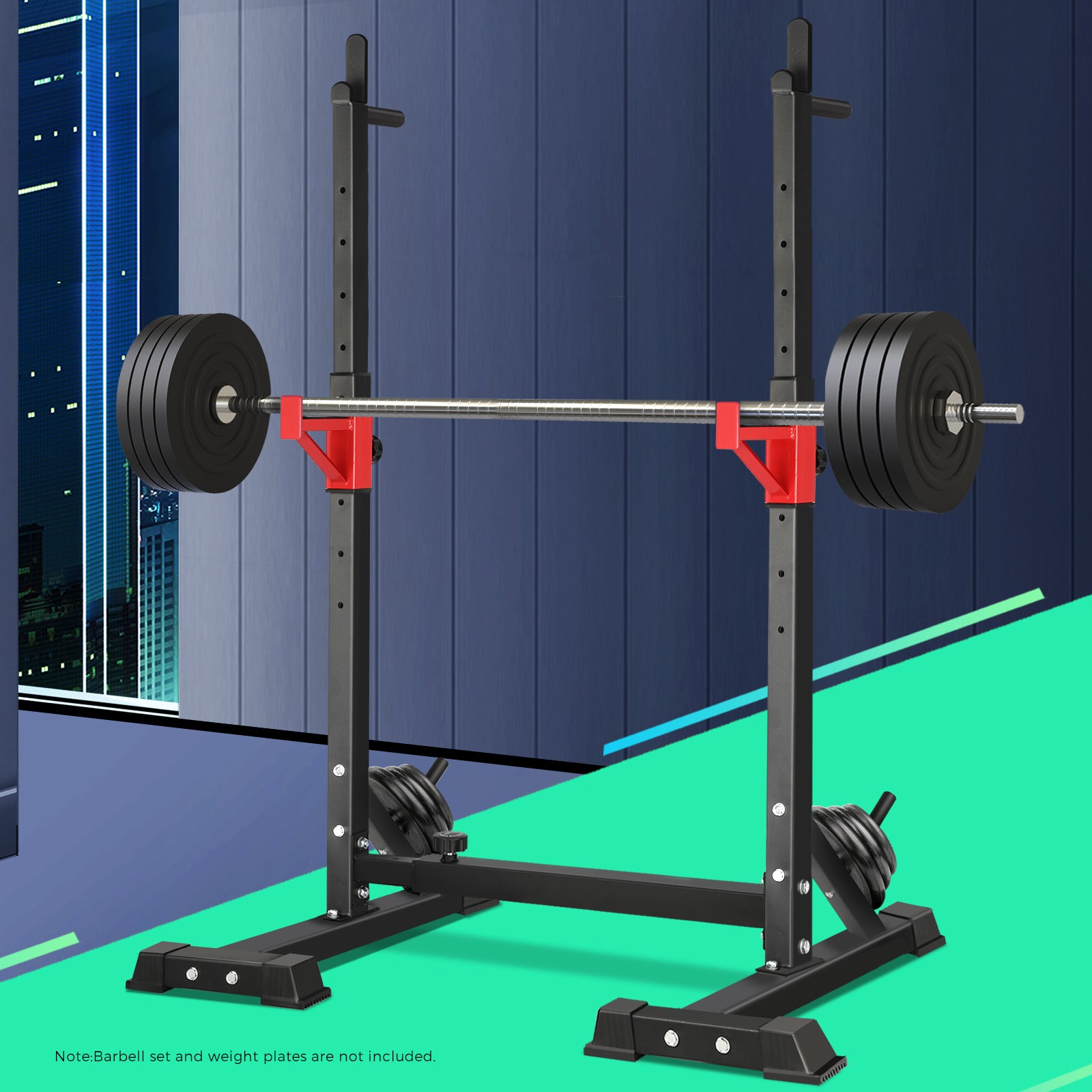 Finex Squat Rack Adjustable Barbell Rack Weight Bench Press Barbell Bar Stand - Sunyee