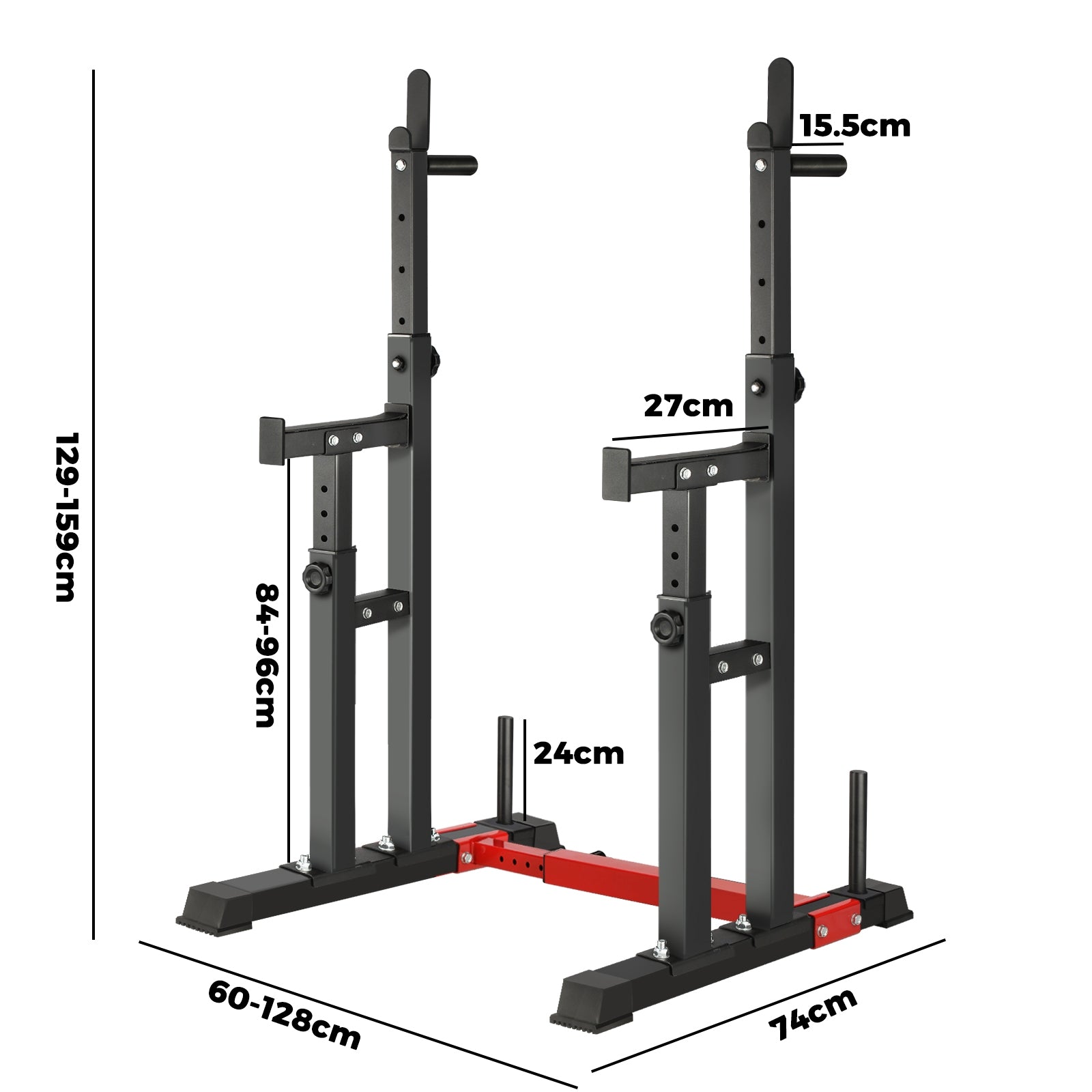 Finex Adjustable Squat Rack Weight Bench Press Barbell Bar Stand Weight Lifting - Sunyee
