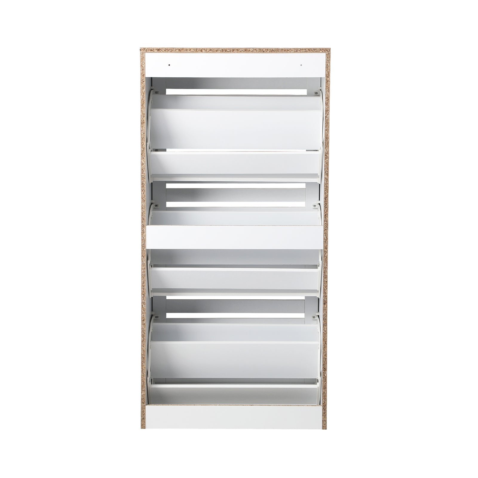 Oikiture Shoes Rack Shoe Storage Cabinet Organiser Shelf 3 Doors 45 Pairs White - Sunyee