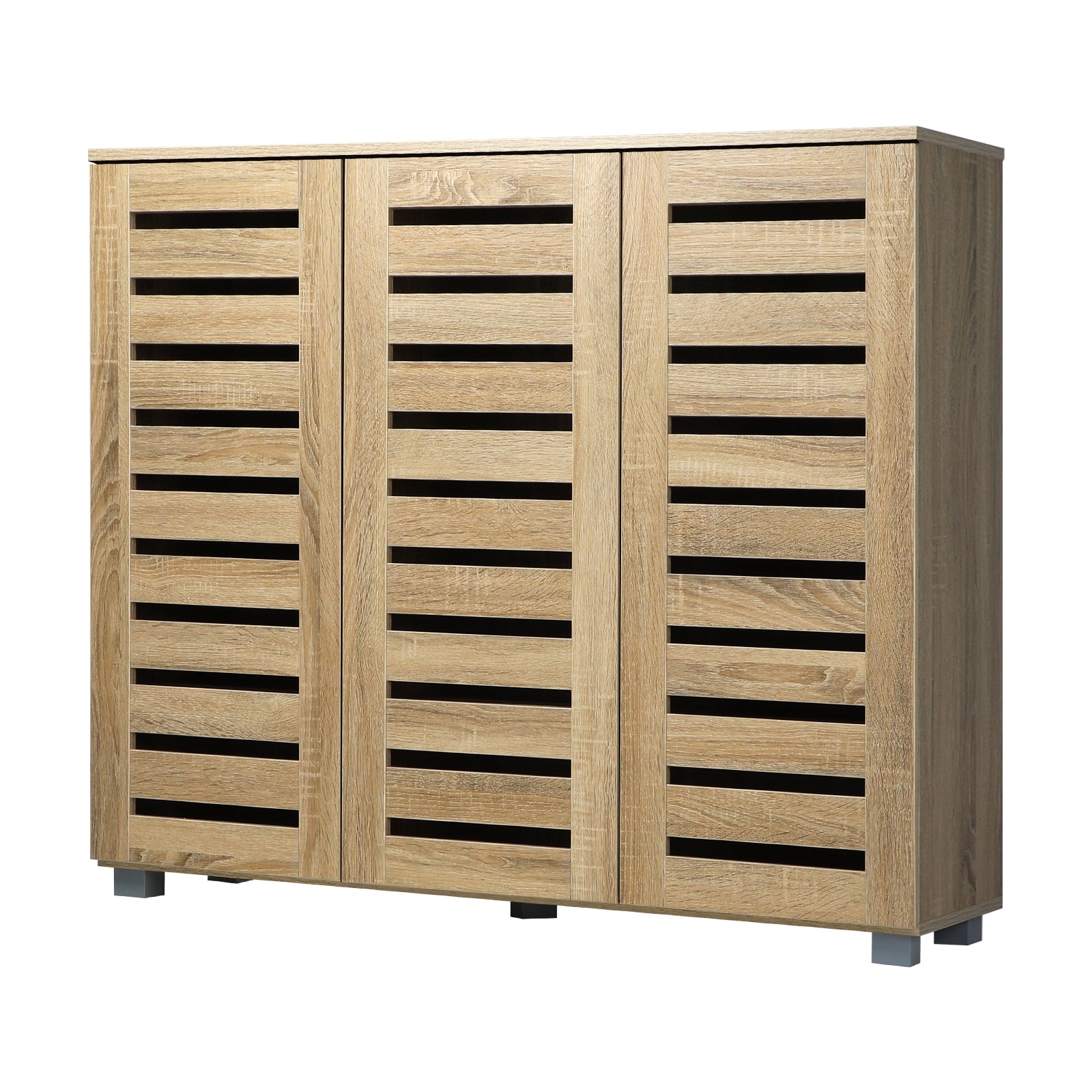 Oikiture Shoes Rack Shoe Storage Cabinet Organiser Shelf Cupboard White Wooden - Sunyee