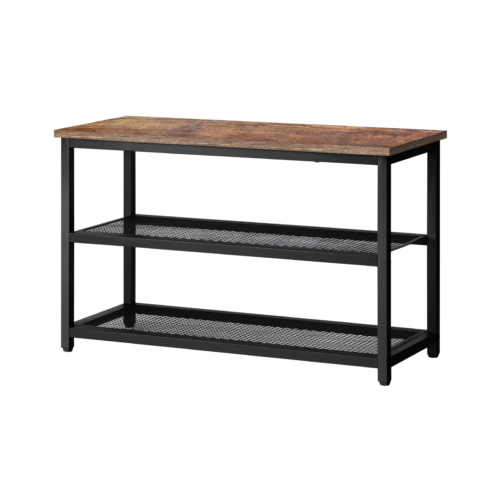 Oikiture Shoe Cabinet Bench Shoes Rack Shelf Storage 3-Tier Industrial Furniture - Sunyee