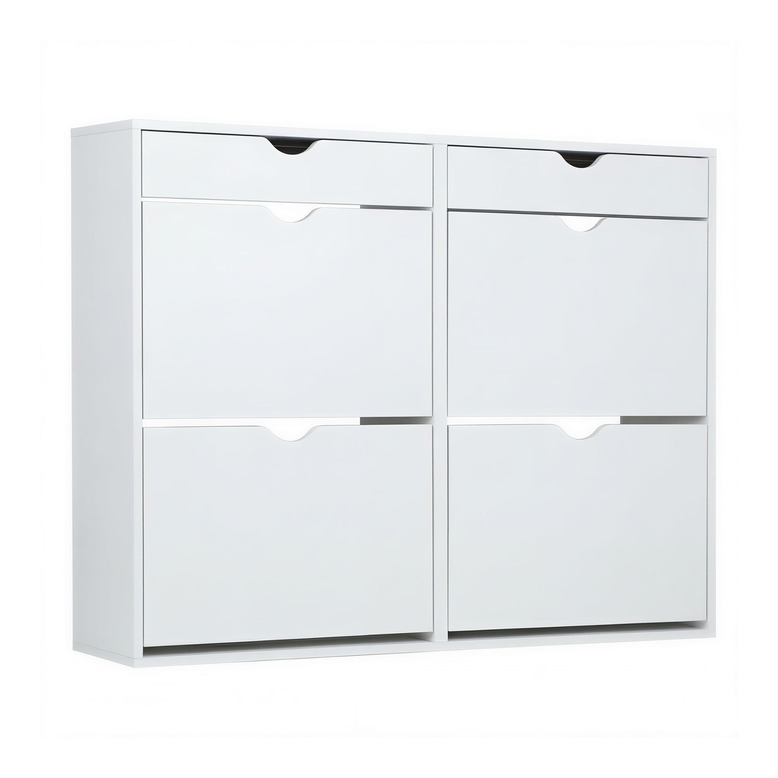 Oikiture Shoe Rack Shoe Storage Cabinet Cupboard Organiser Shelf 36 Pairs White - Sunyee