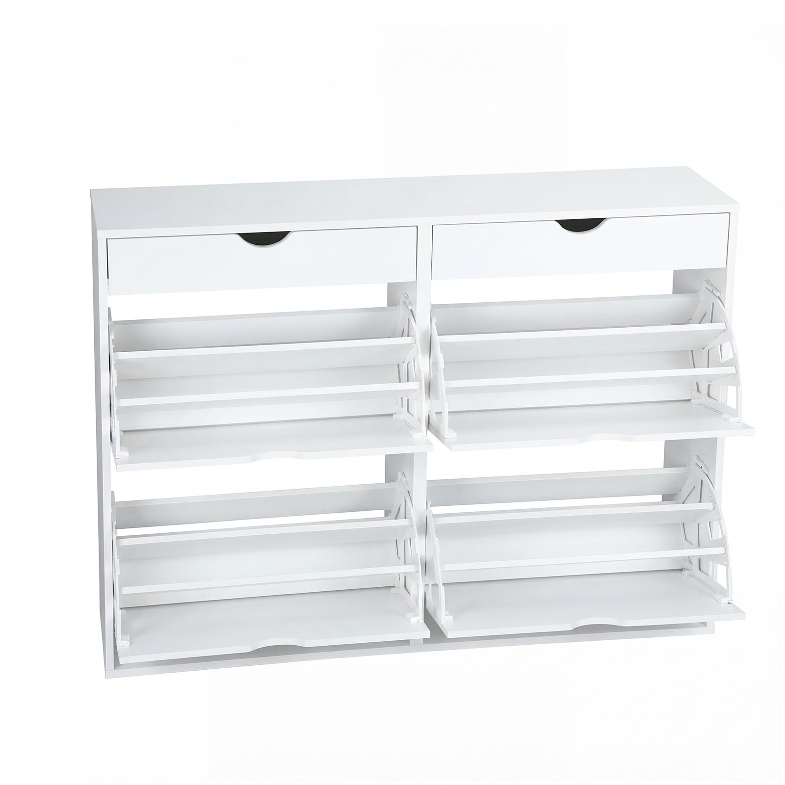 Oikiture Shoe Rack Shoe Storage Cabinet Cupboard Organiser Shelf 36 Pairs White - Sunyee