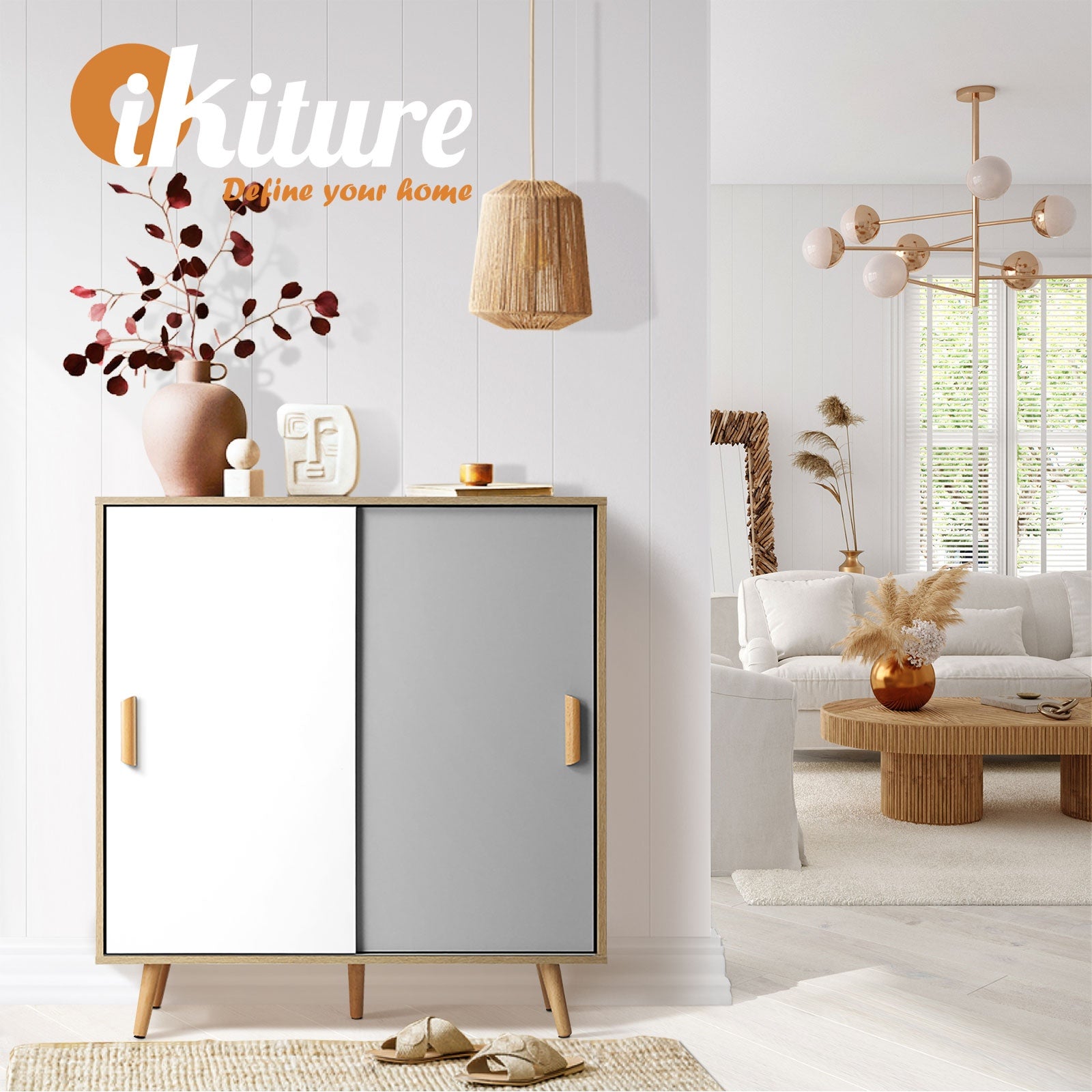 Oikiture Shoes Rack Shoe Storage Cabinet Organiser Sideboard Shelf Cupboard - Sunyee