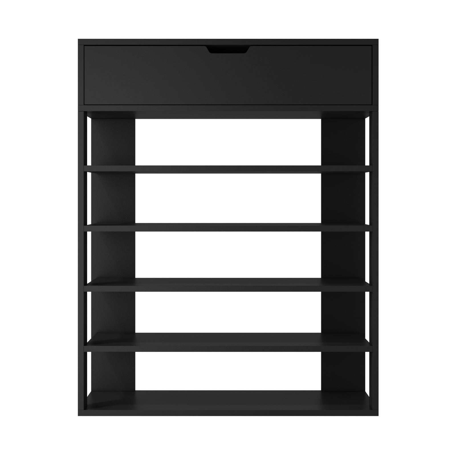 Oikiture Shoes Storage Rack 5-tier Shelves Shoe Storage Cabinet Drawer Black - Sunyee