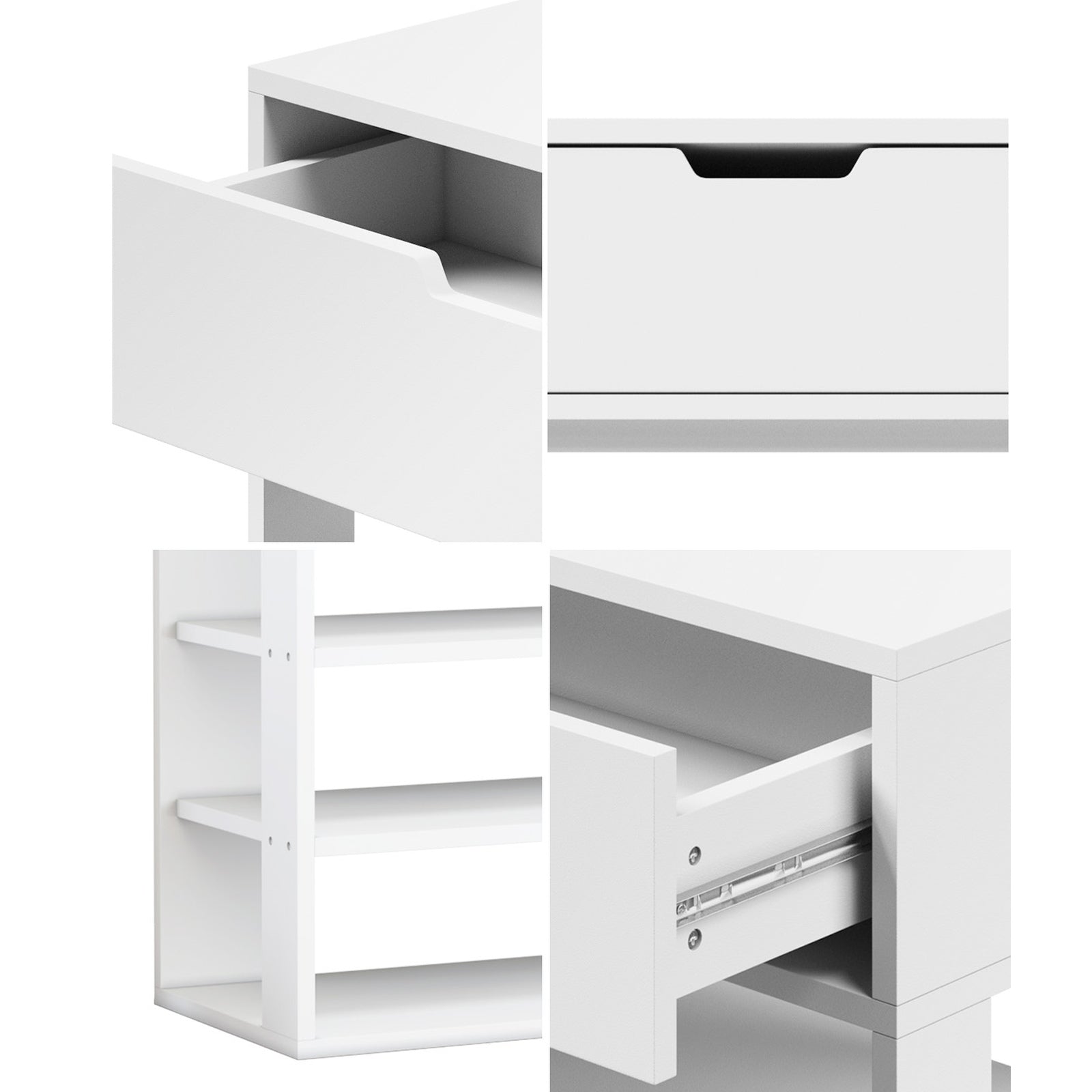 Oikiture Shoes Storage Rack 5-tier Shelves Shoe Storage Cabinet Drawer White - Sunyee